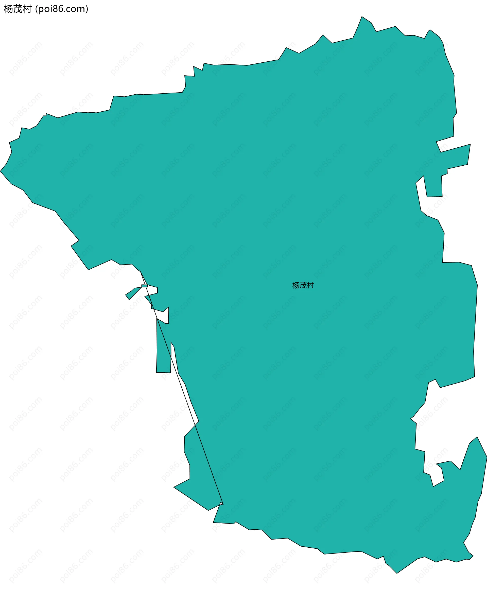 杨茂村边界地图