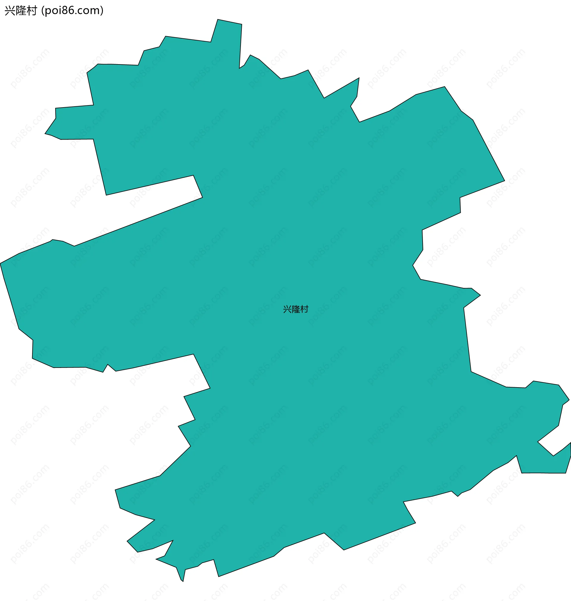 兴隆村边界地图