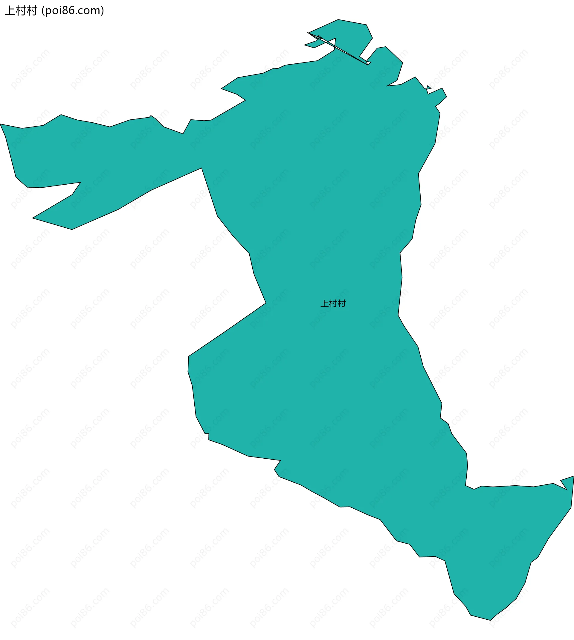 上村村边界地图