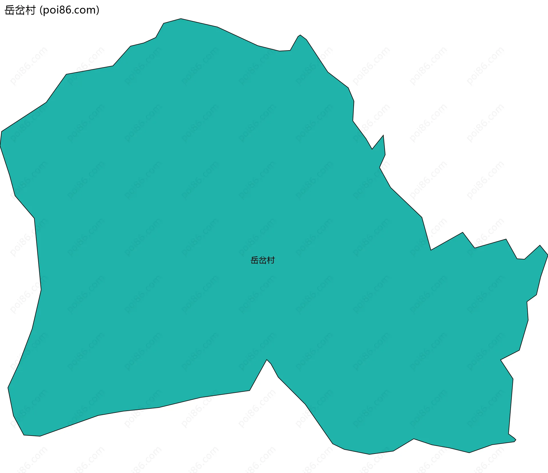 岳岔村边界地图
