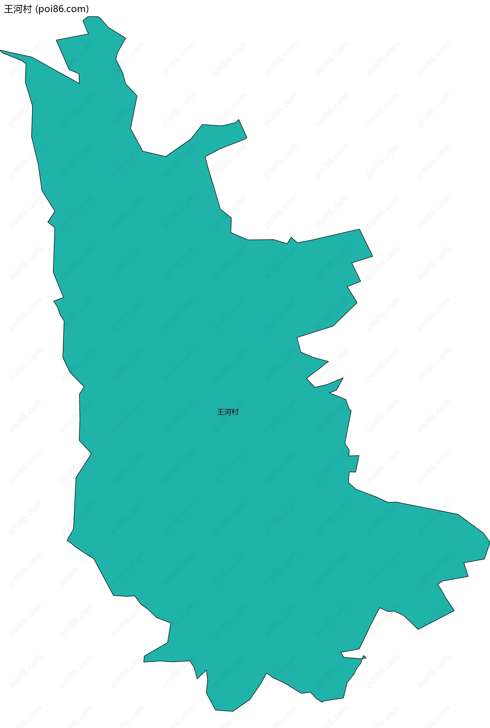 王河村边界地图