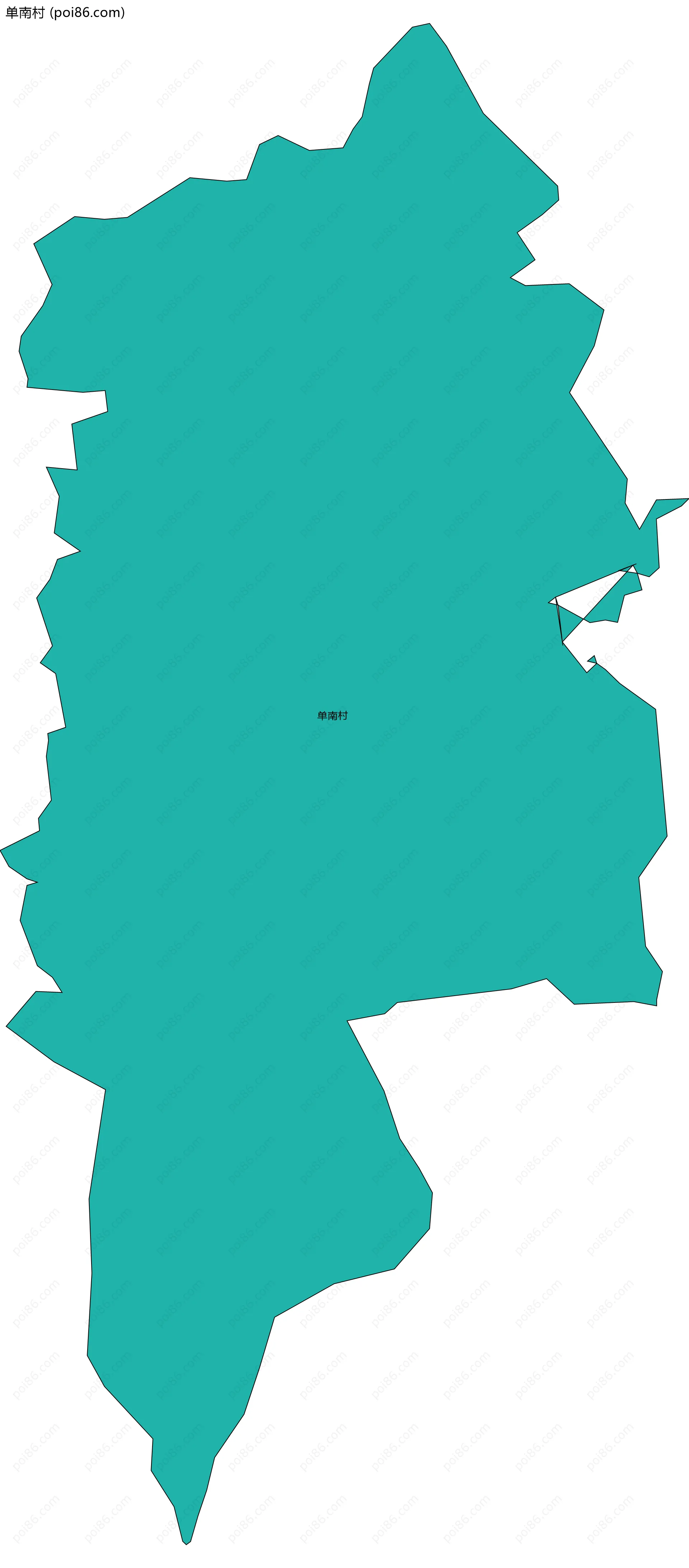 单南村边界地图