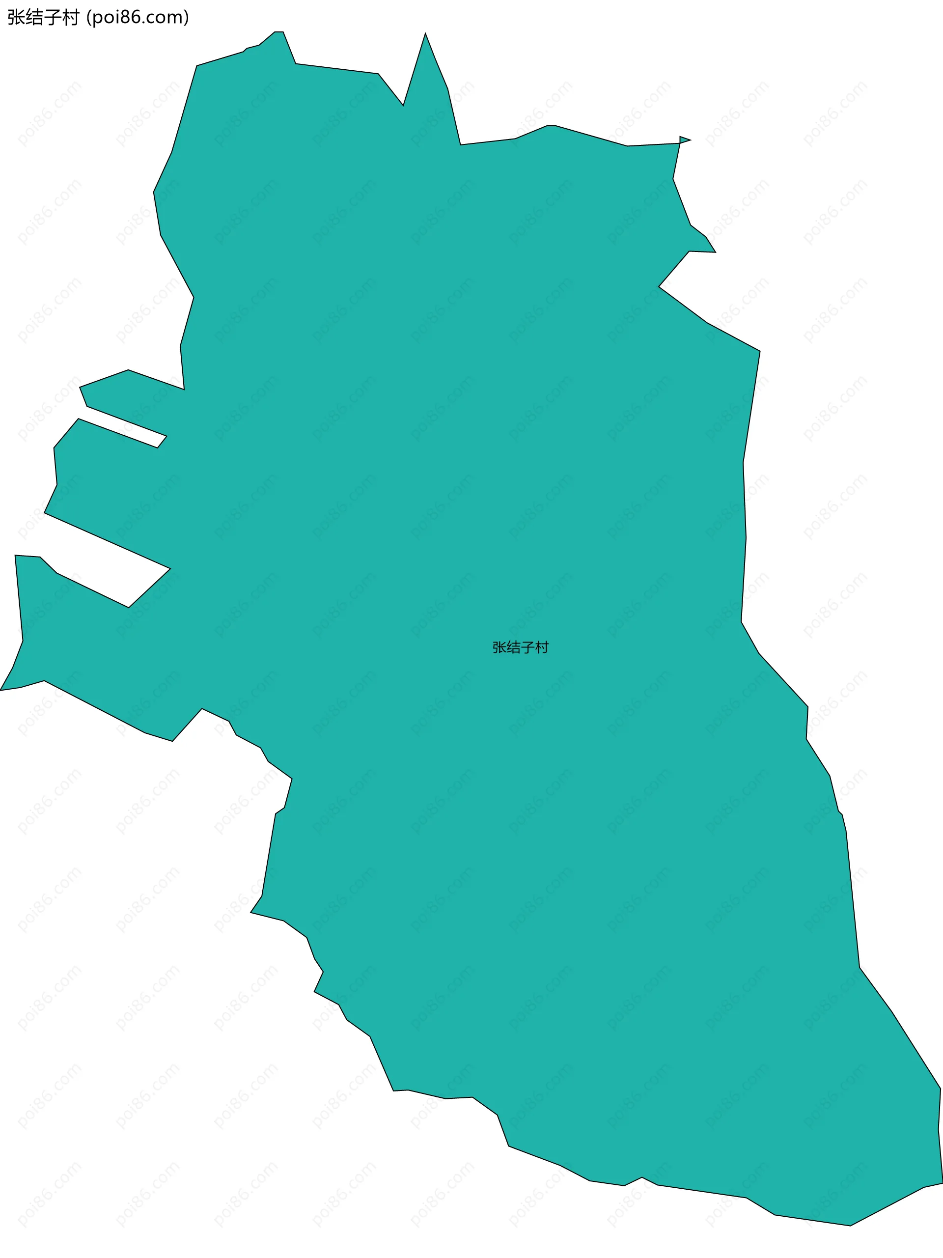 张结子村边界地图