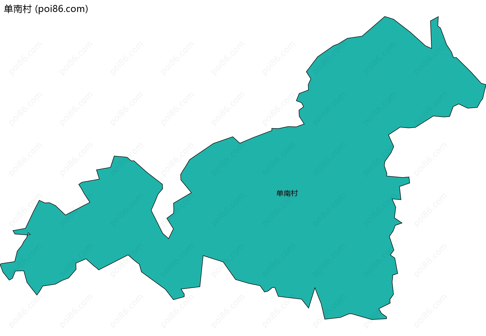 单南村边界地图