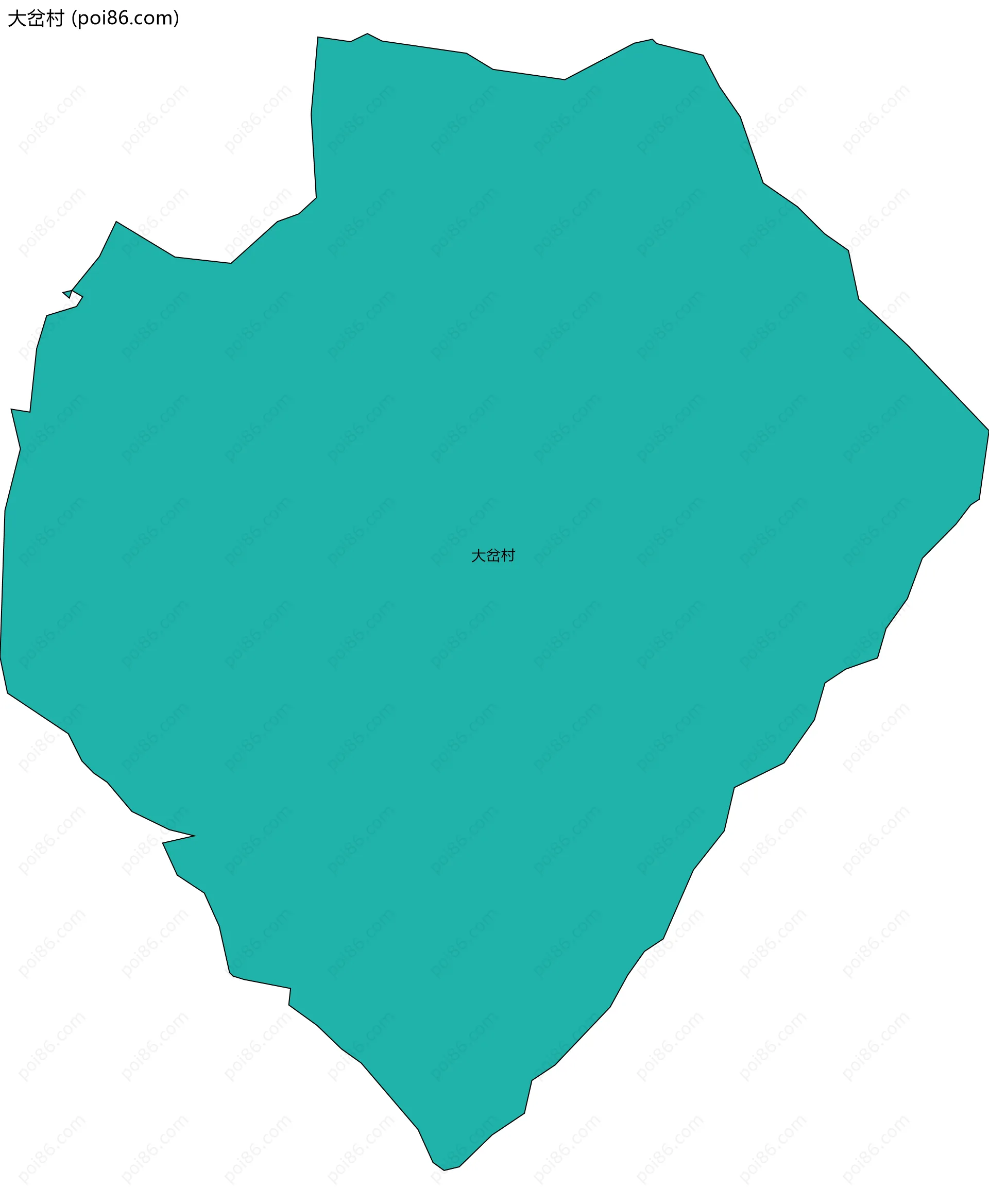 大岔村边界地图