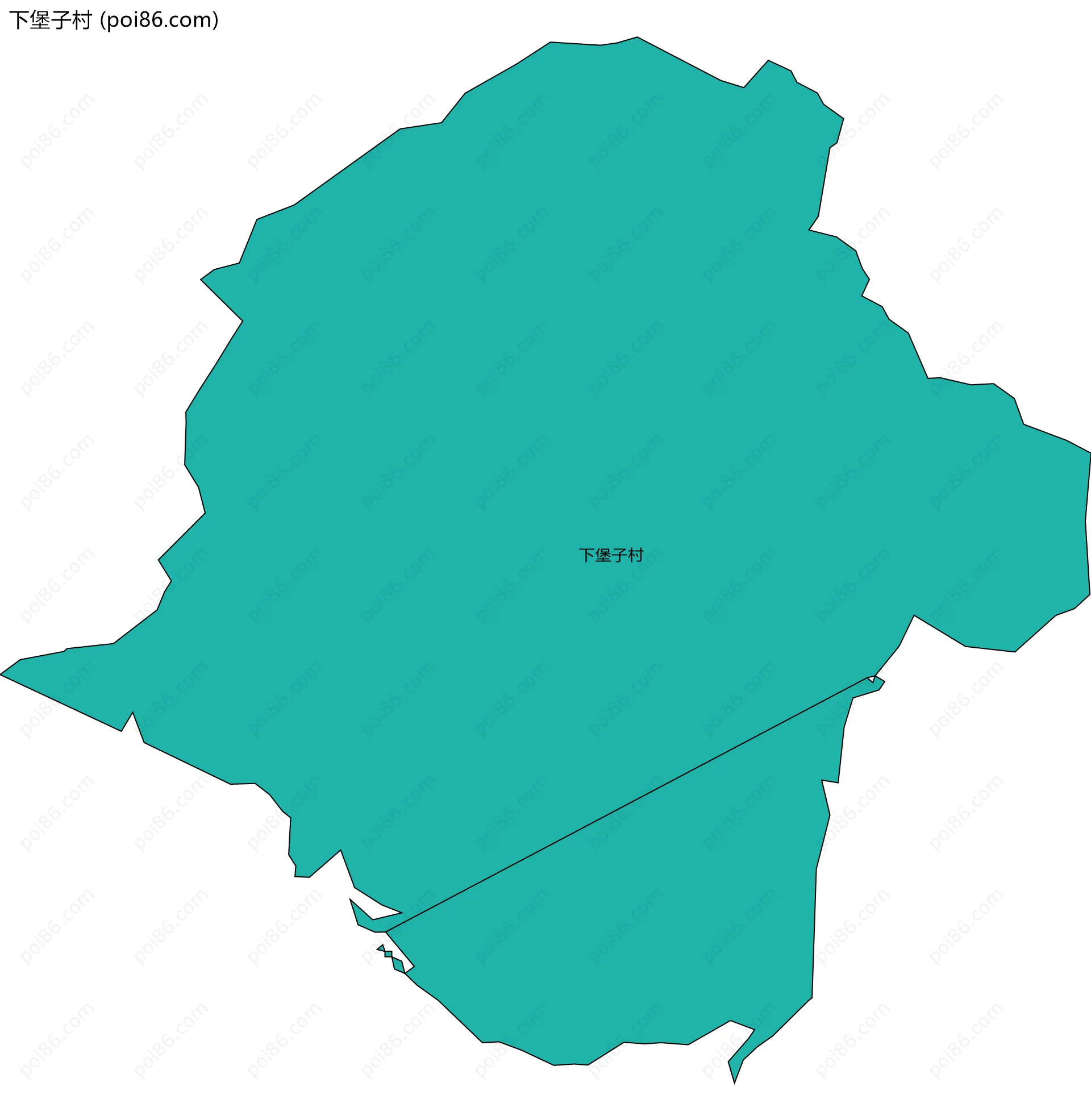 下堡子村边界地图