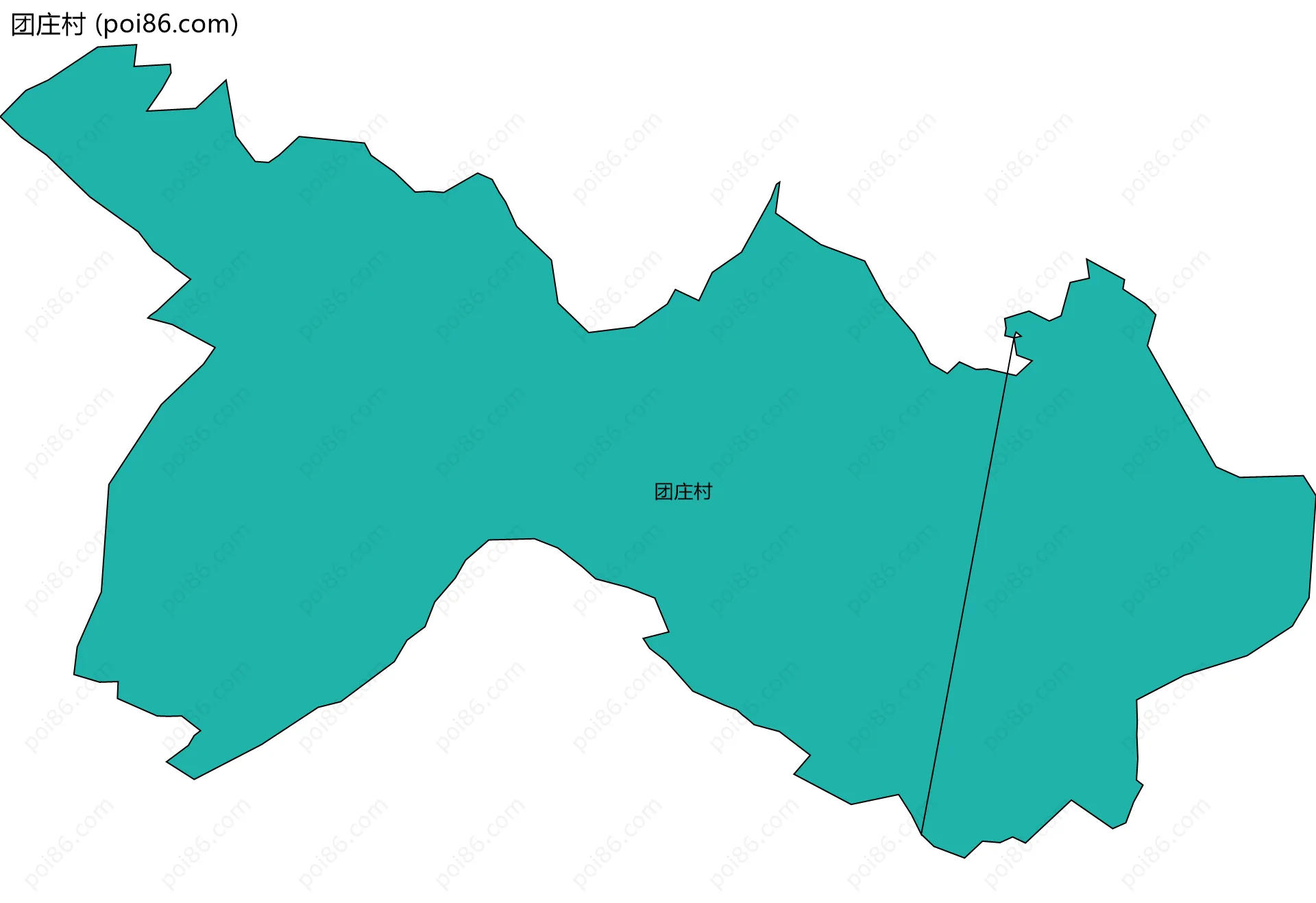 团庄村边界地图