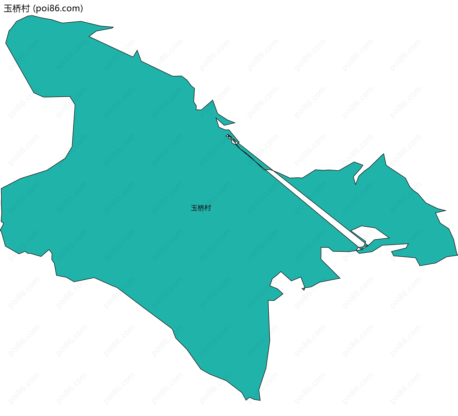 玉桥村边界地图