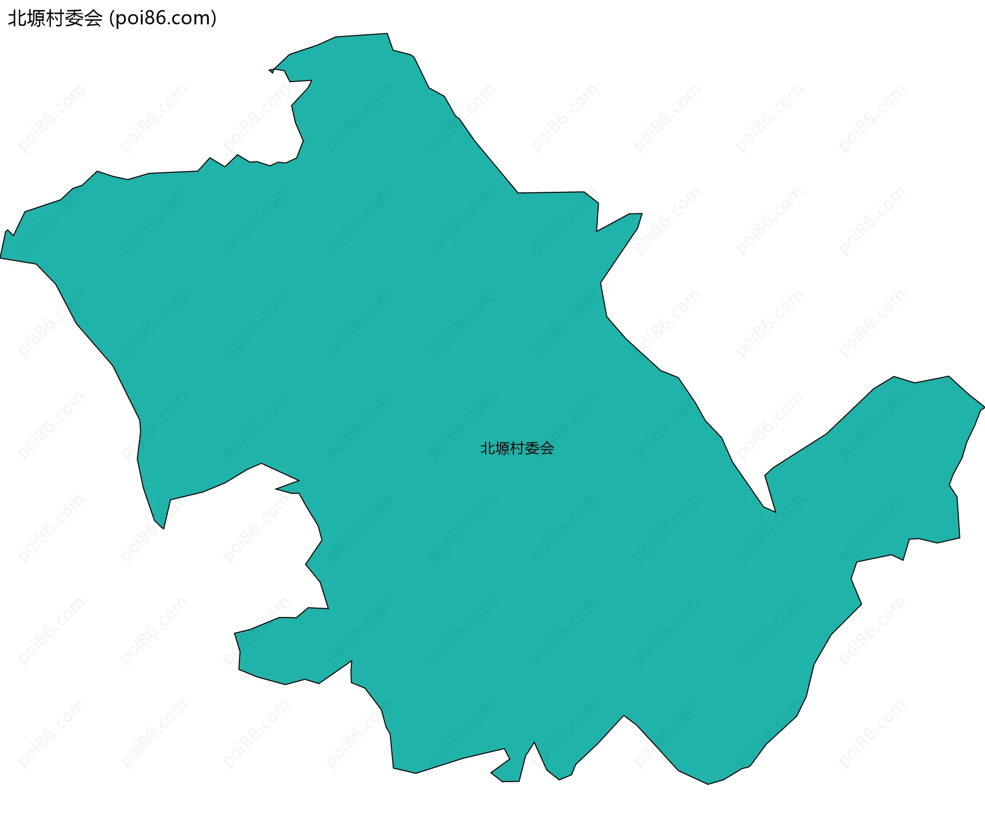 北塬村委会边界地图