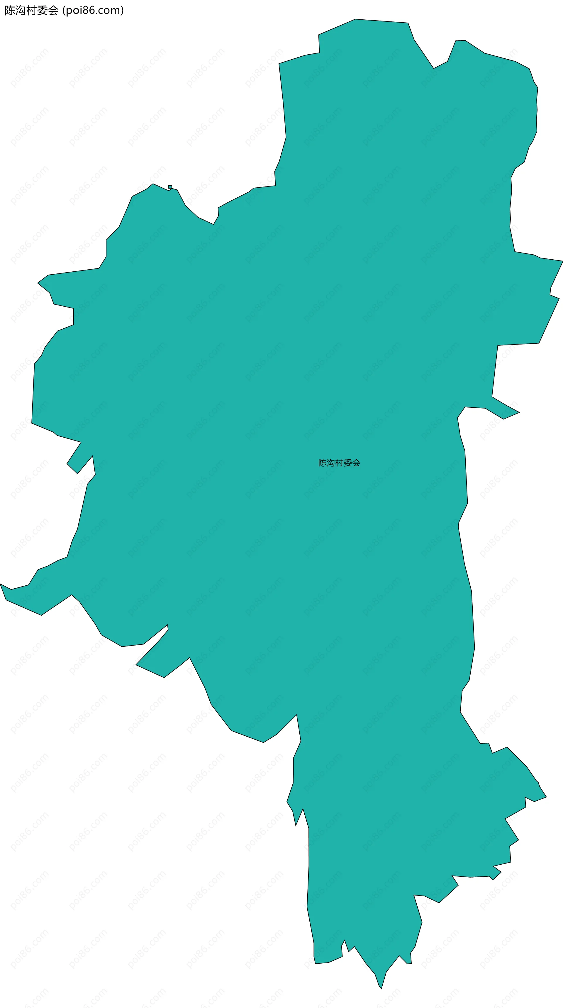 陈沟村委会边界地图