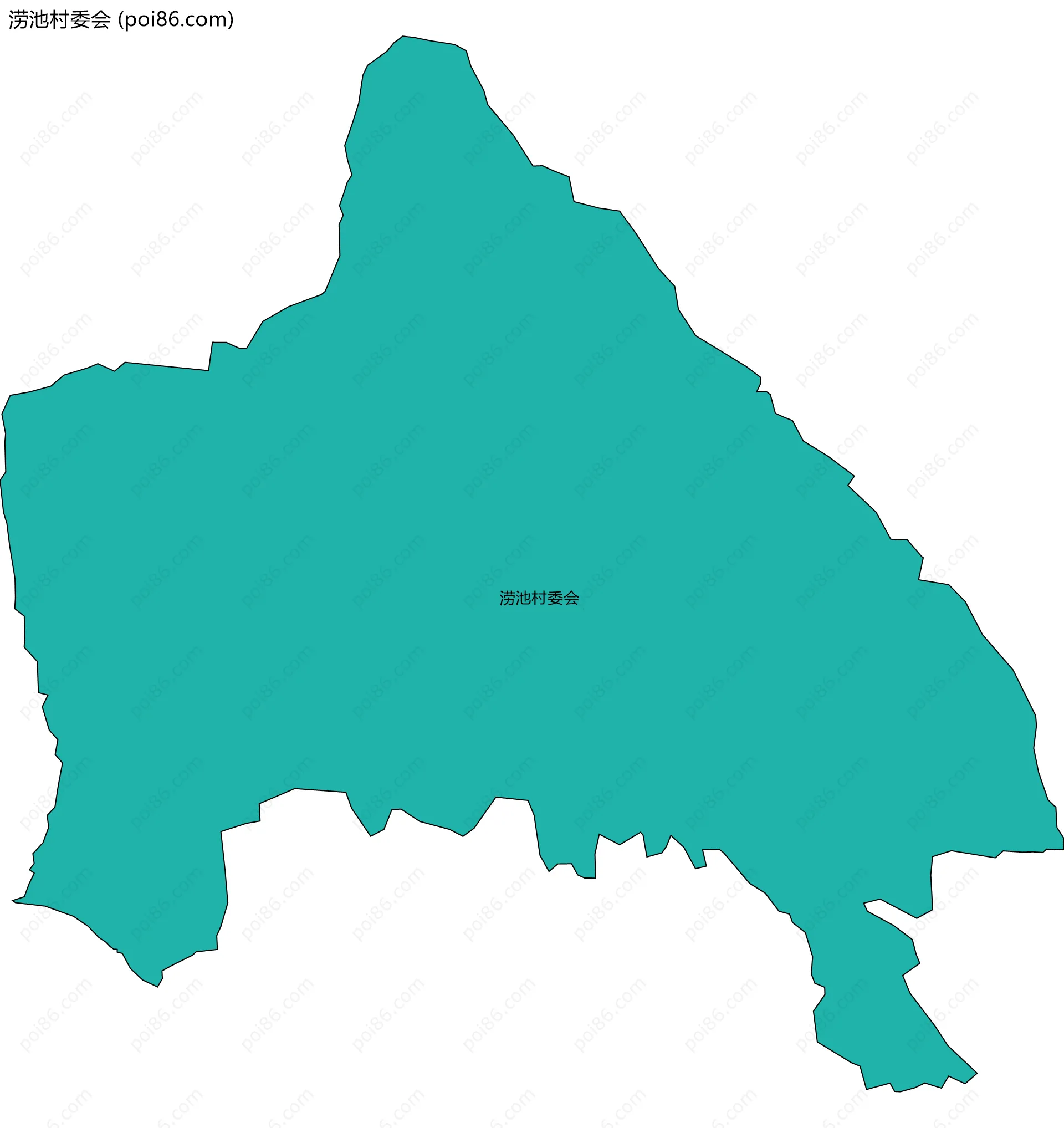 涝池村委会边界地图