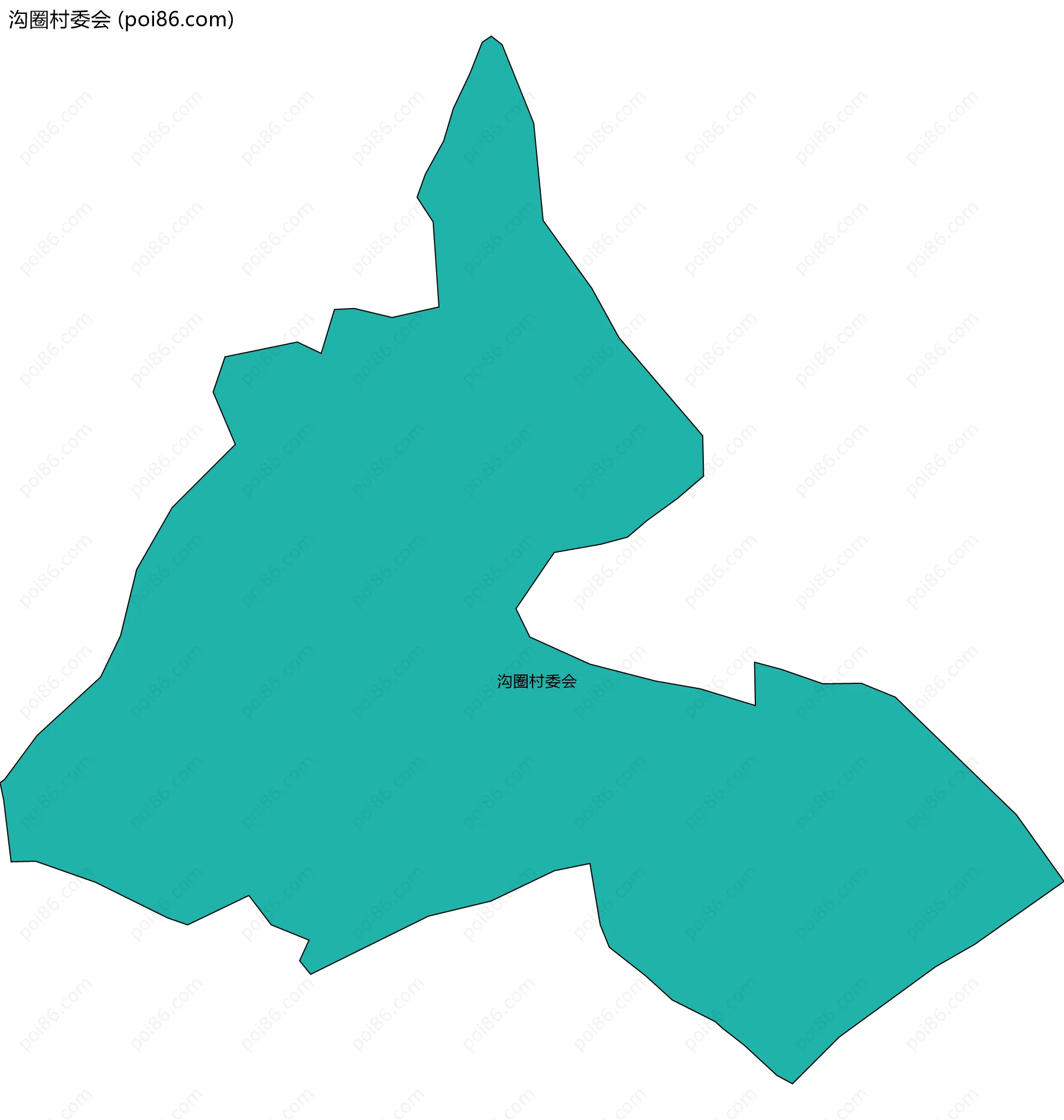 沟圈村委会边界地图