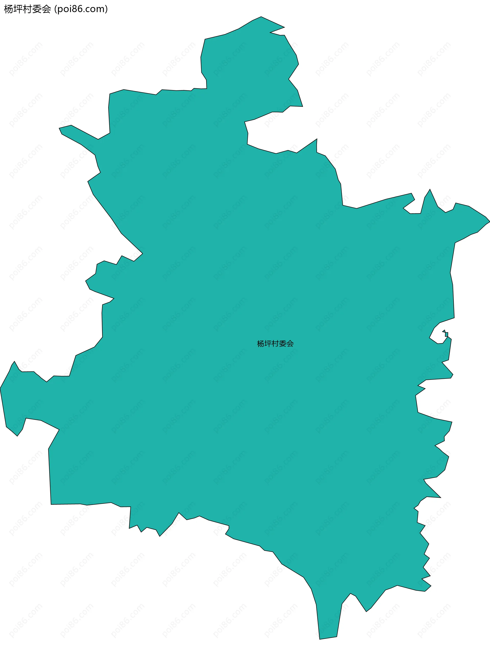 杨坪村委会边界地图