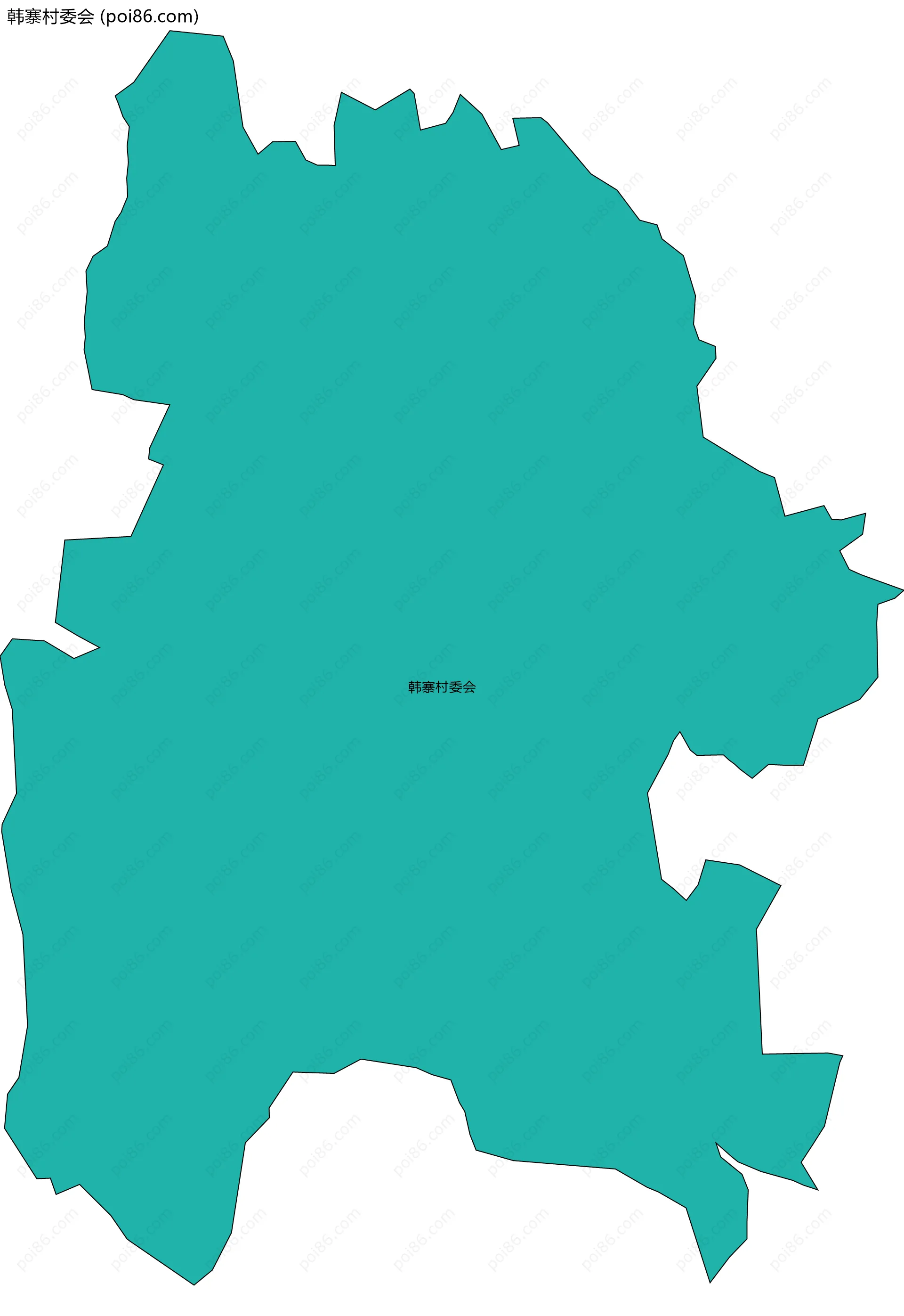 韩寨村委会边界地图