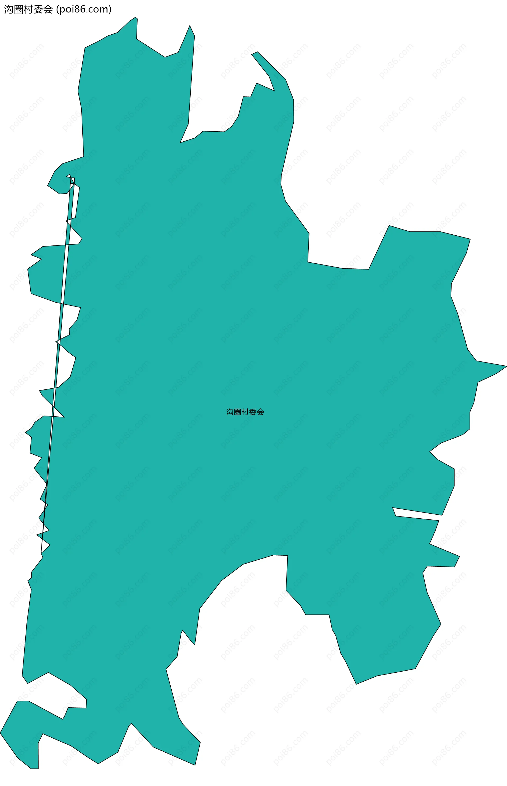 沟圈村委会边界地图