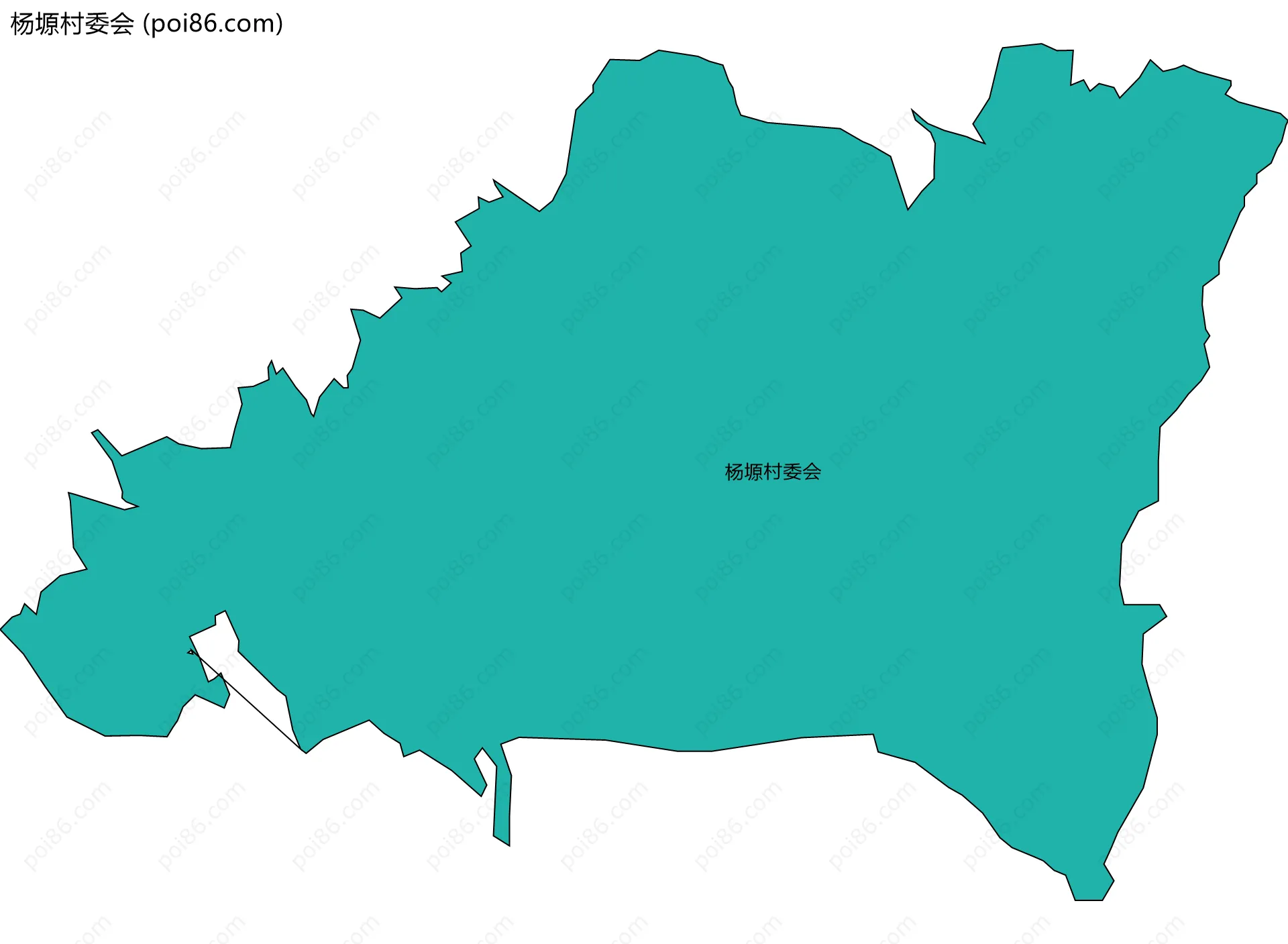 杨塬村委会边界地图