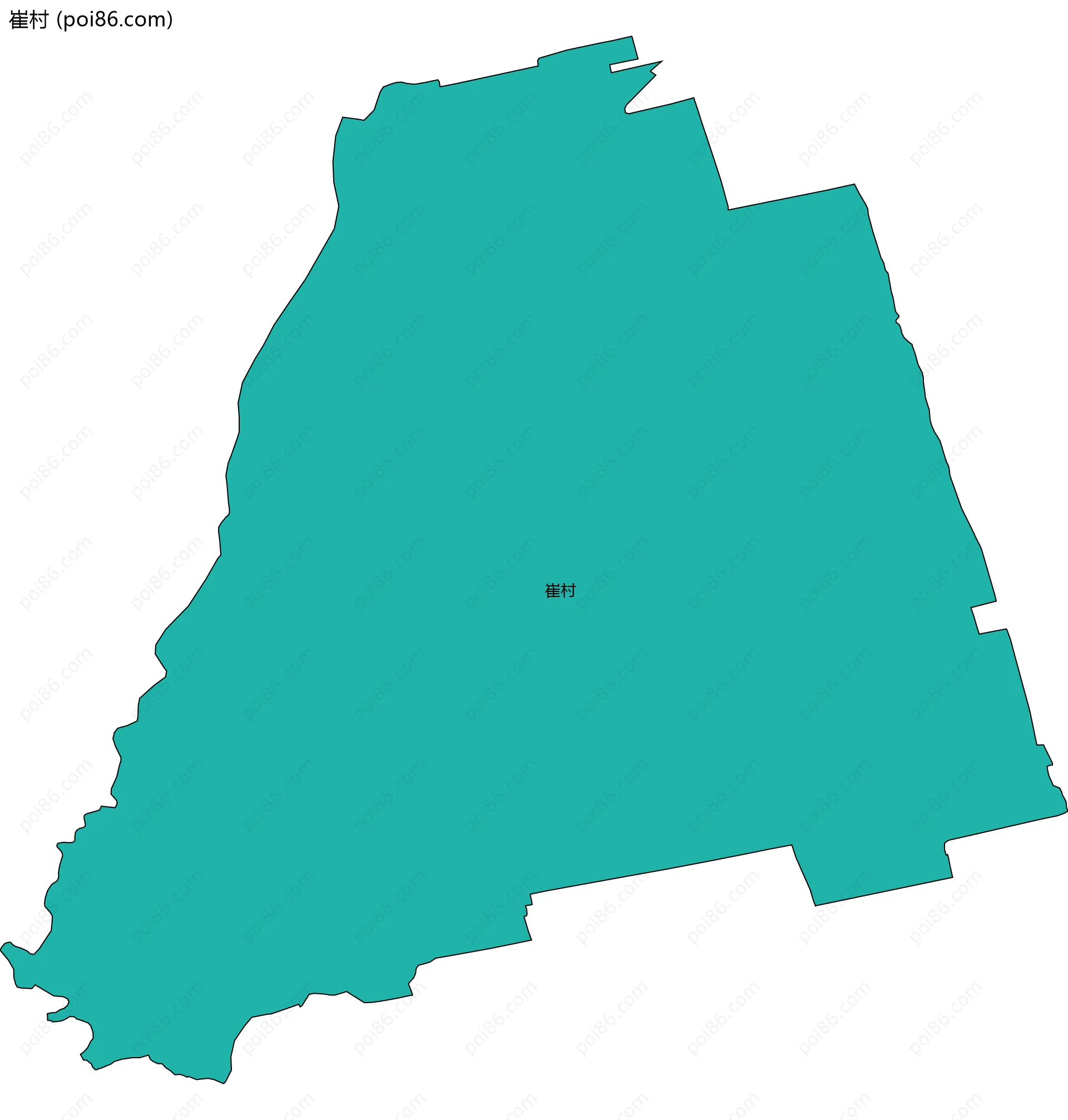 崔村边界地图