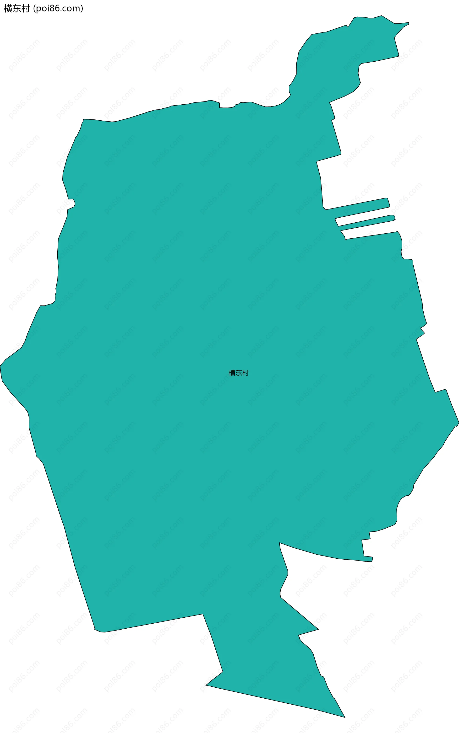 横东村边界地图