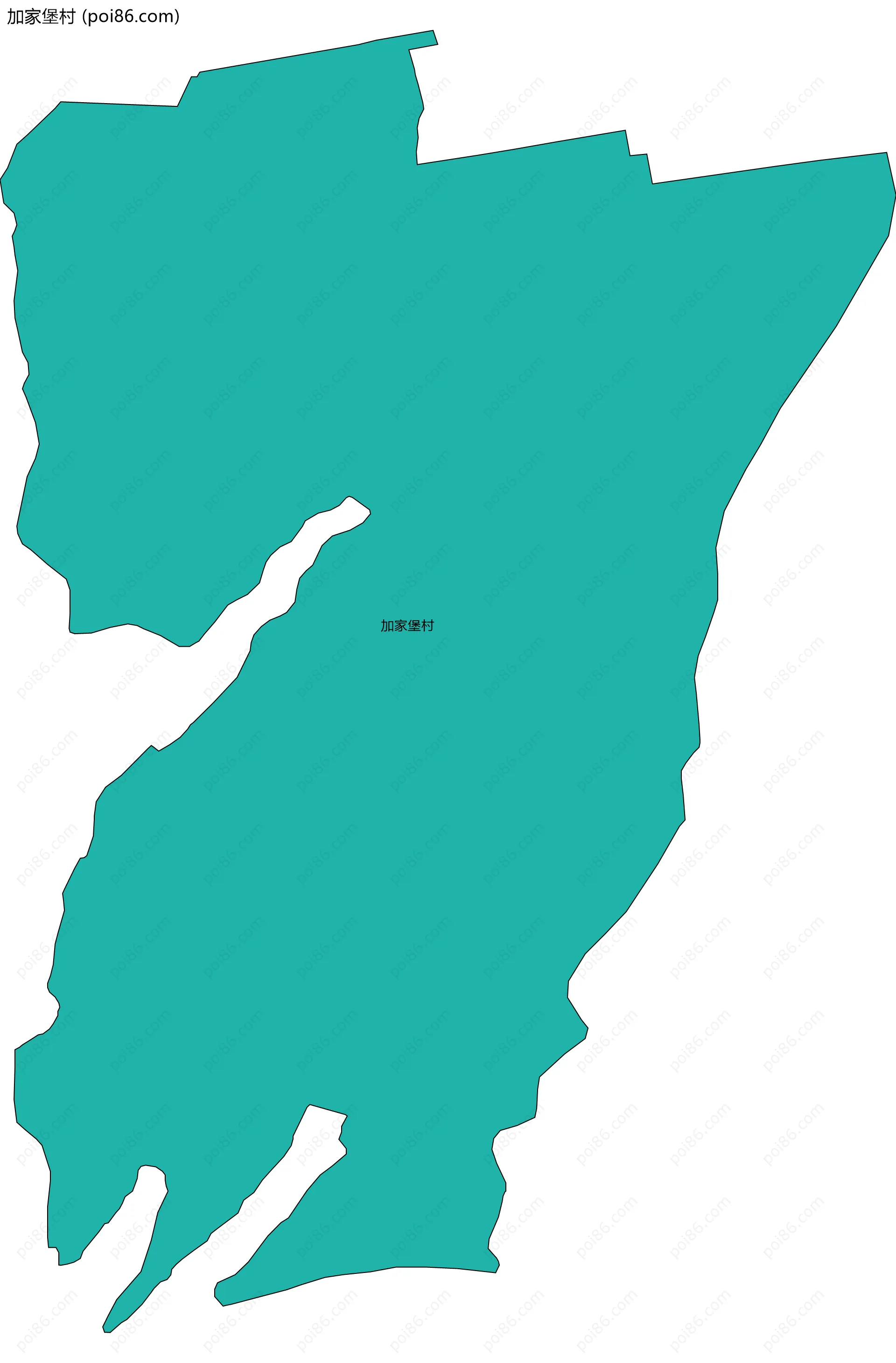 加家堡村边界地图