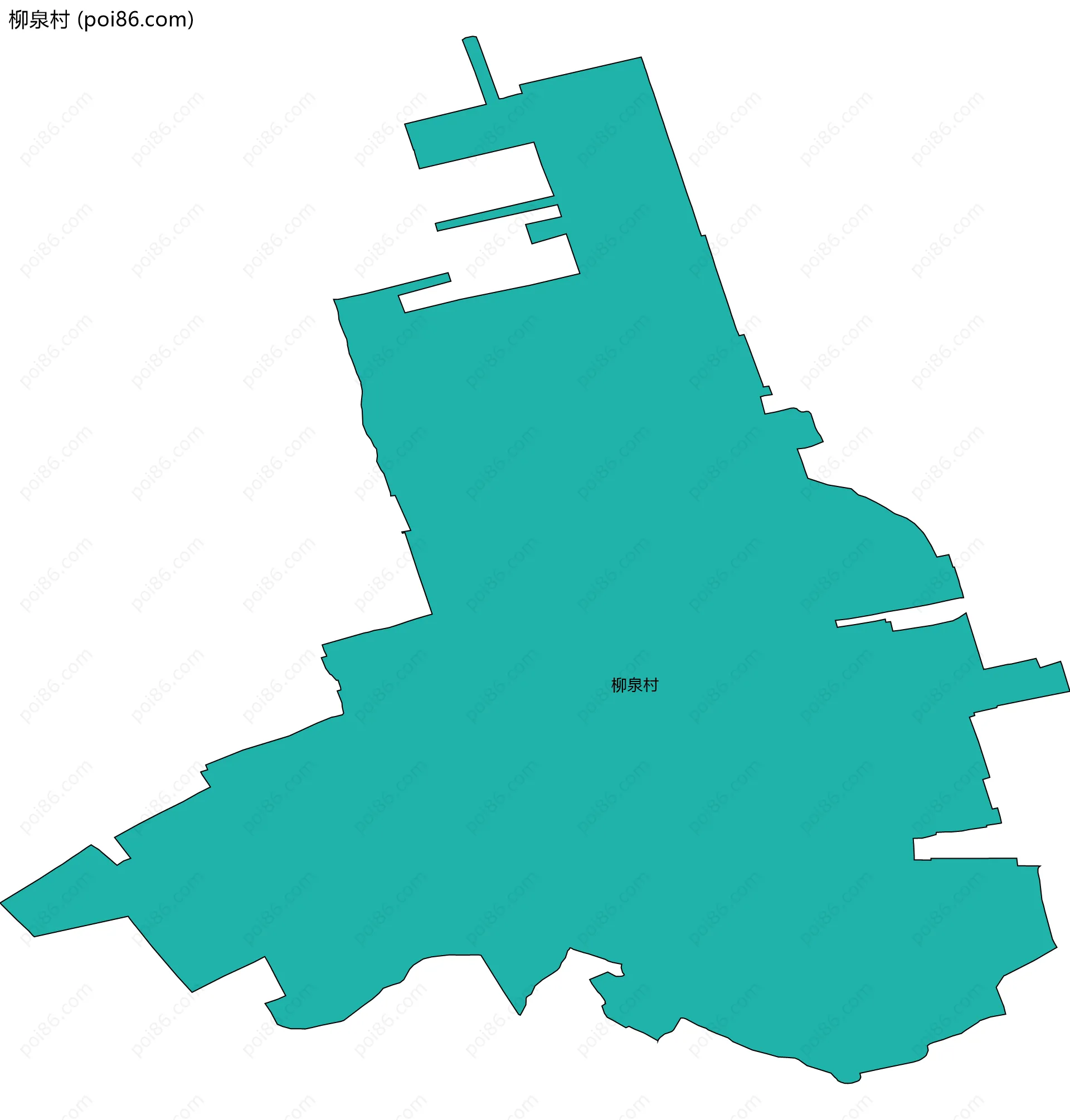 柳泉村边界地图