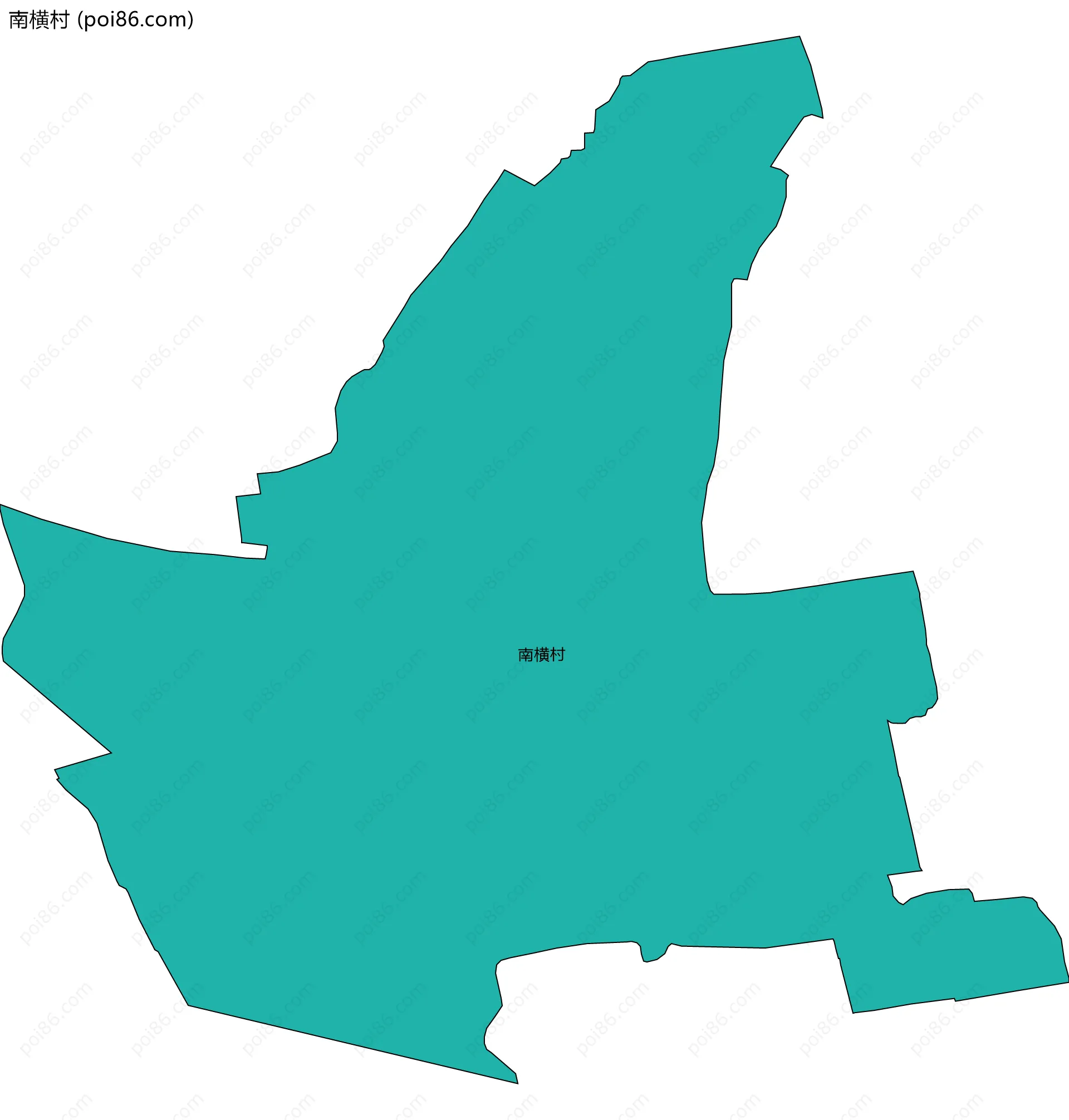 南横村边界地图