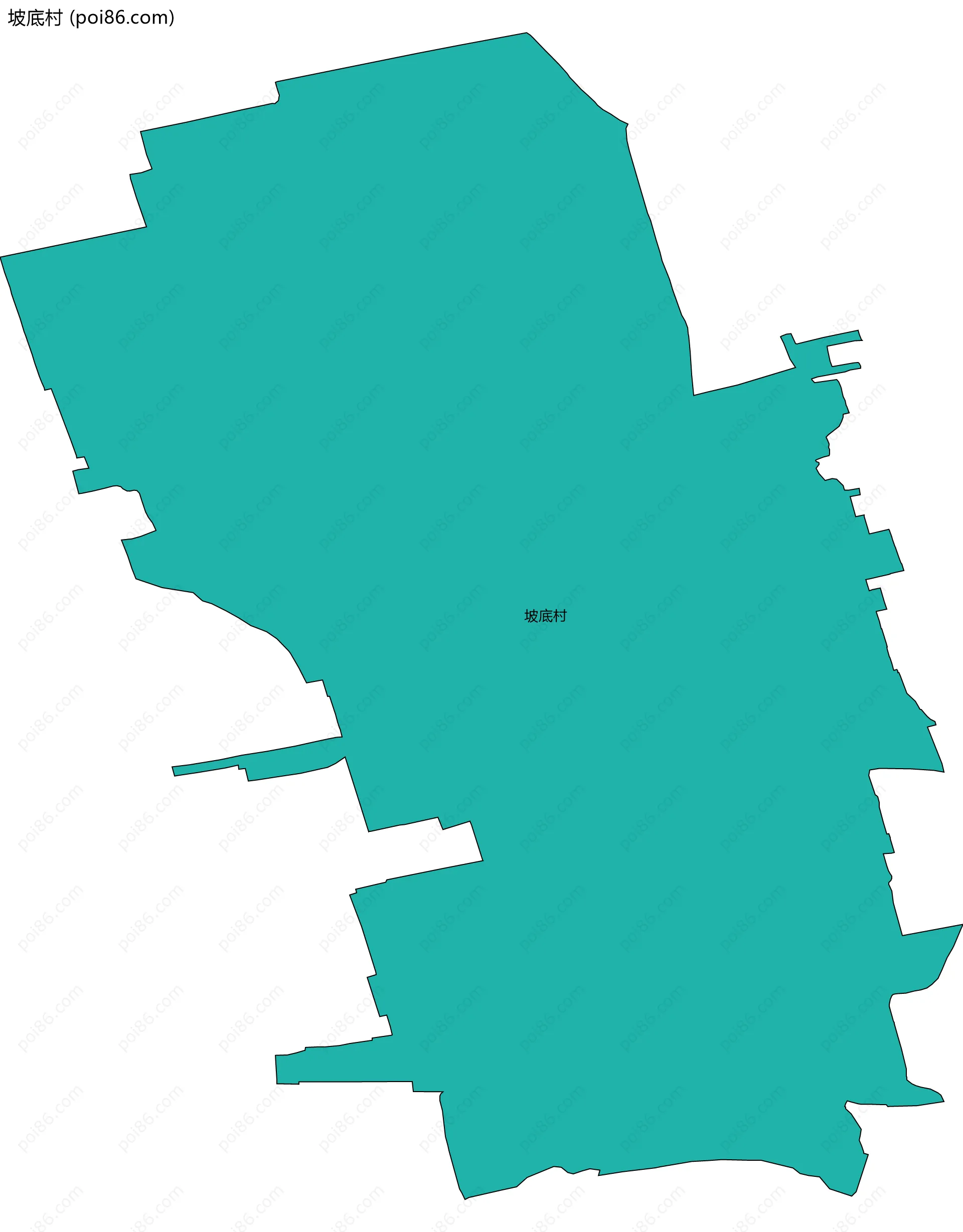 坡底村边界地图