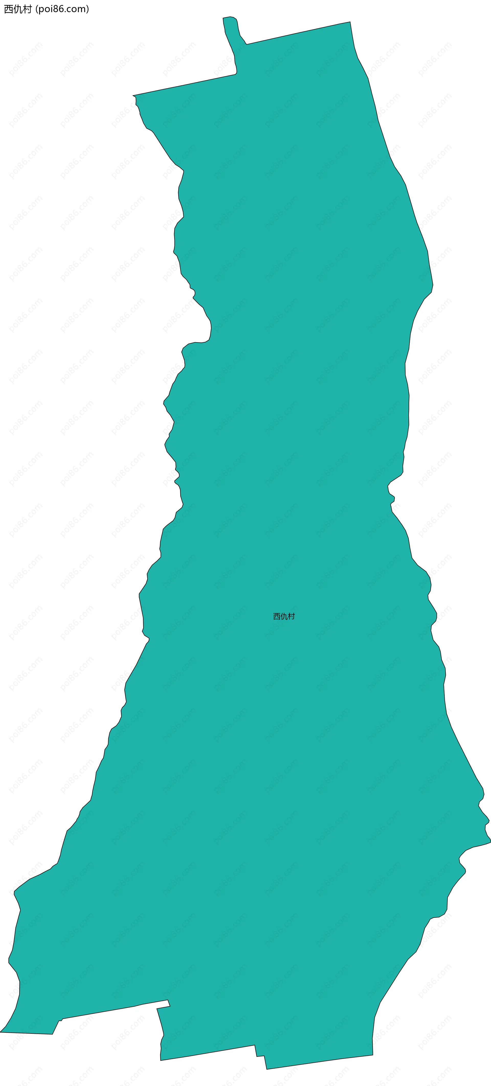 西仇村边界地图