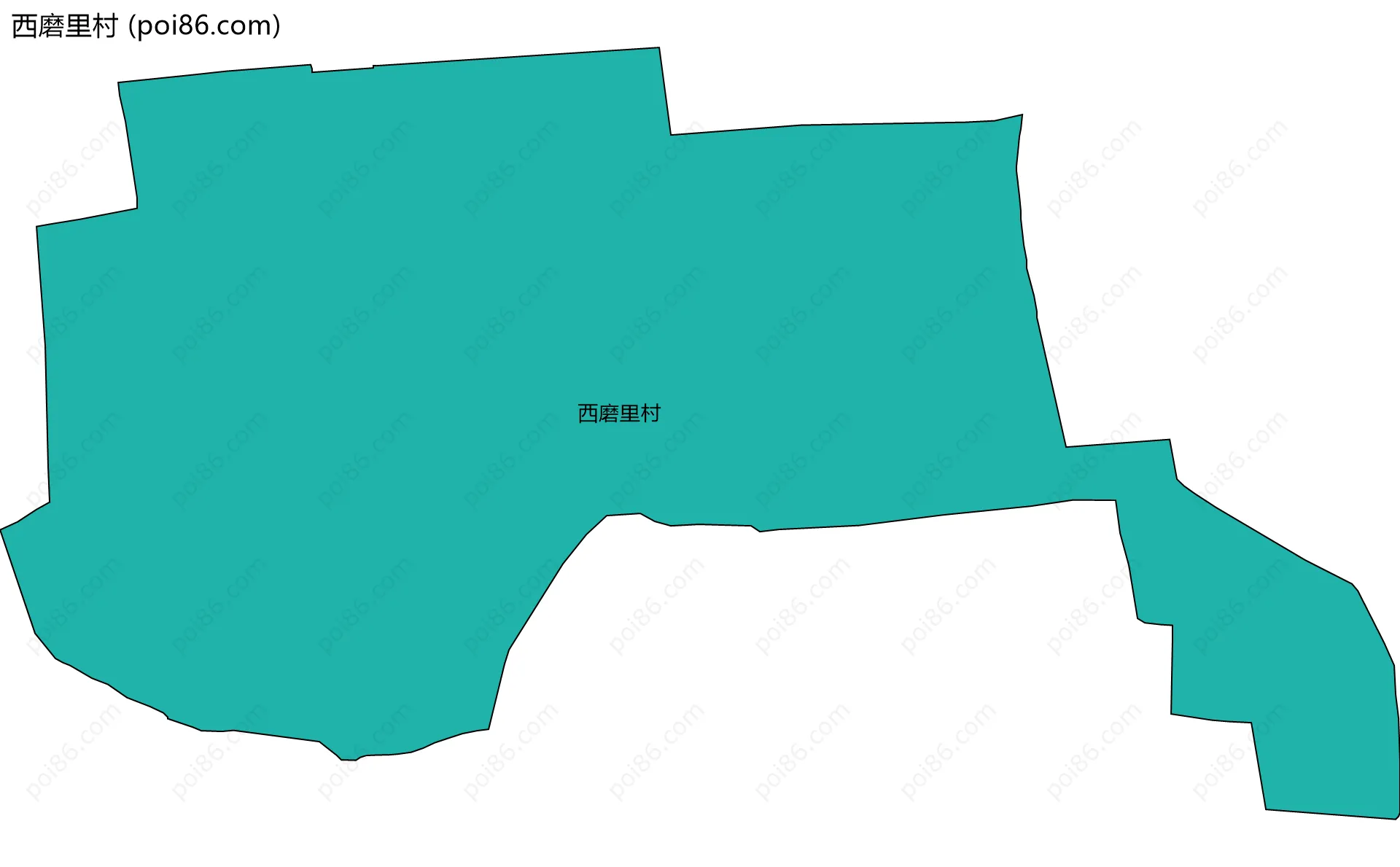 西磨里村边界地图