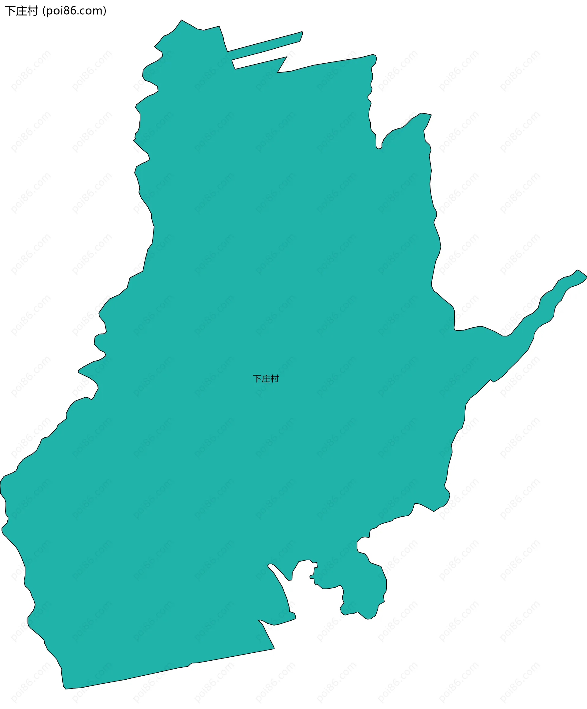下庄村边界地图