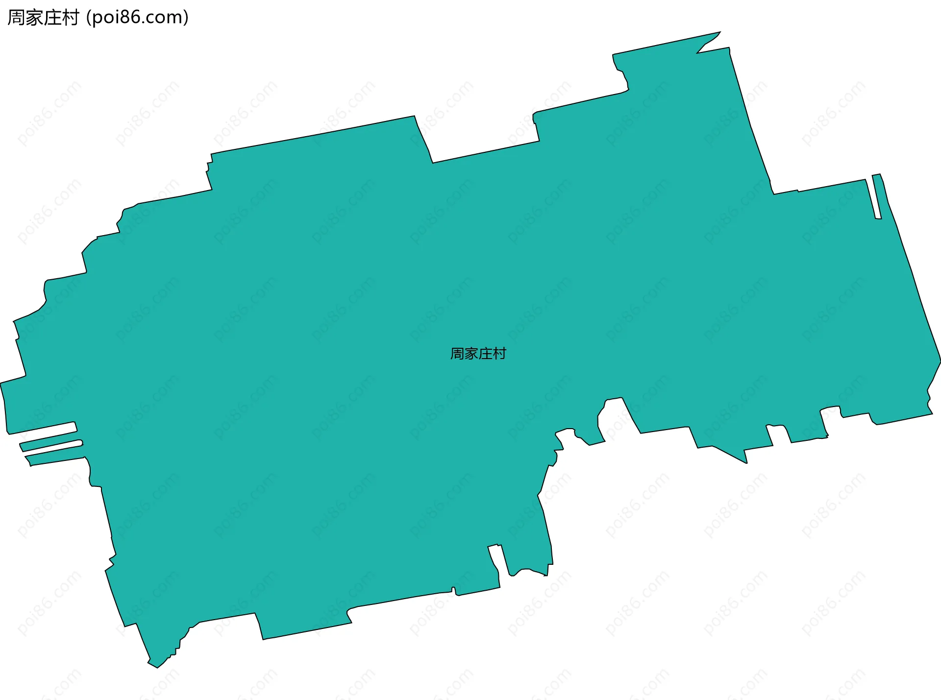周家庄村边界地图