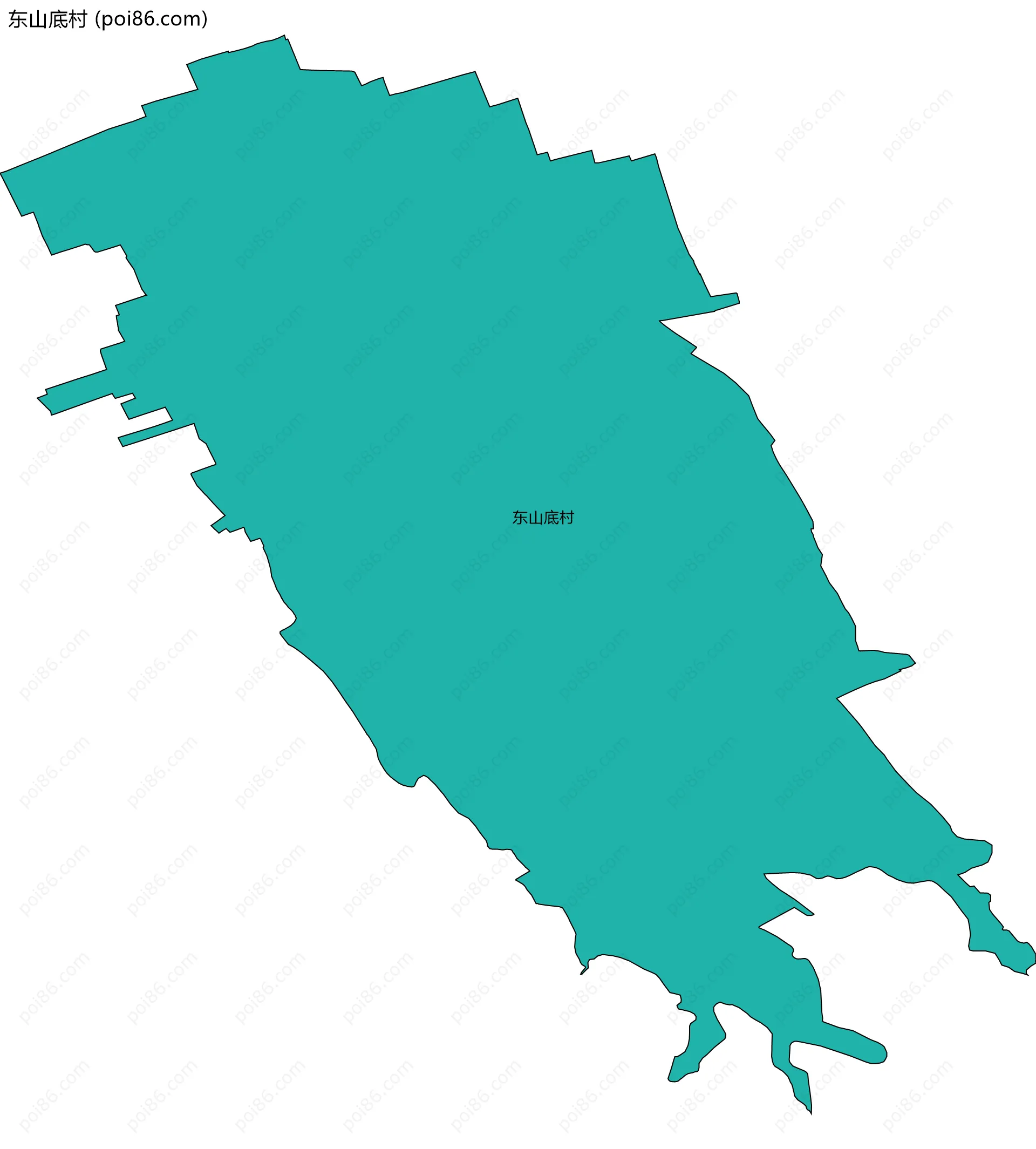 东山底村边界地图