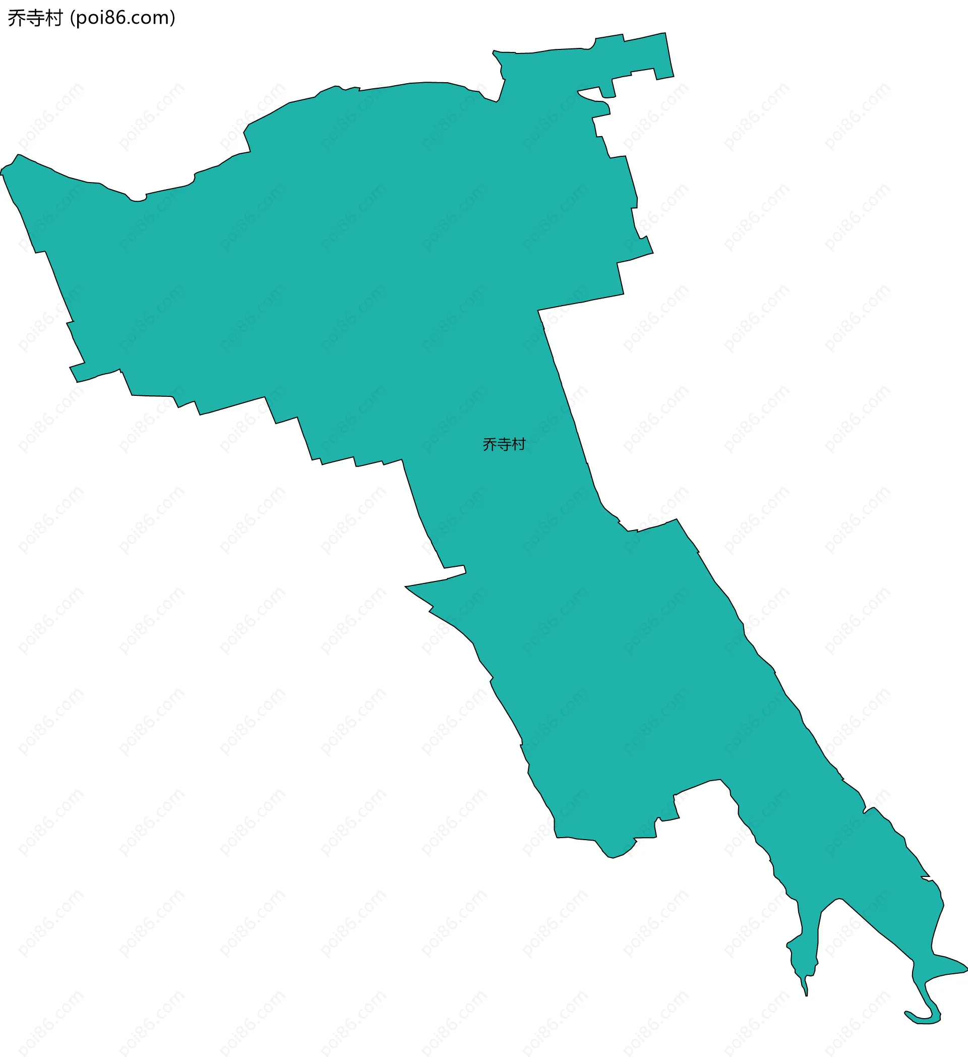 乔寺村边界地图