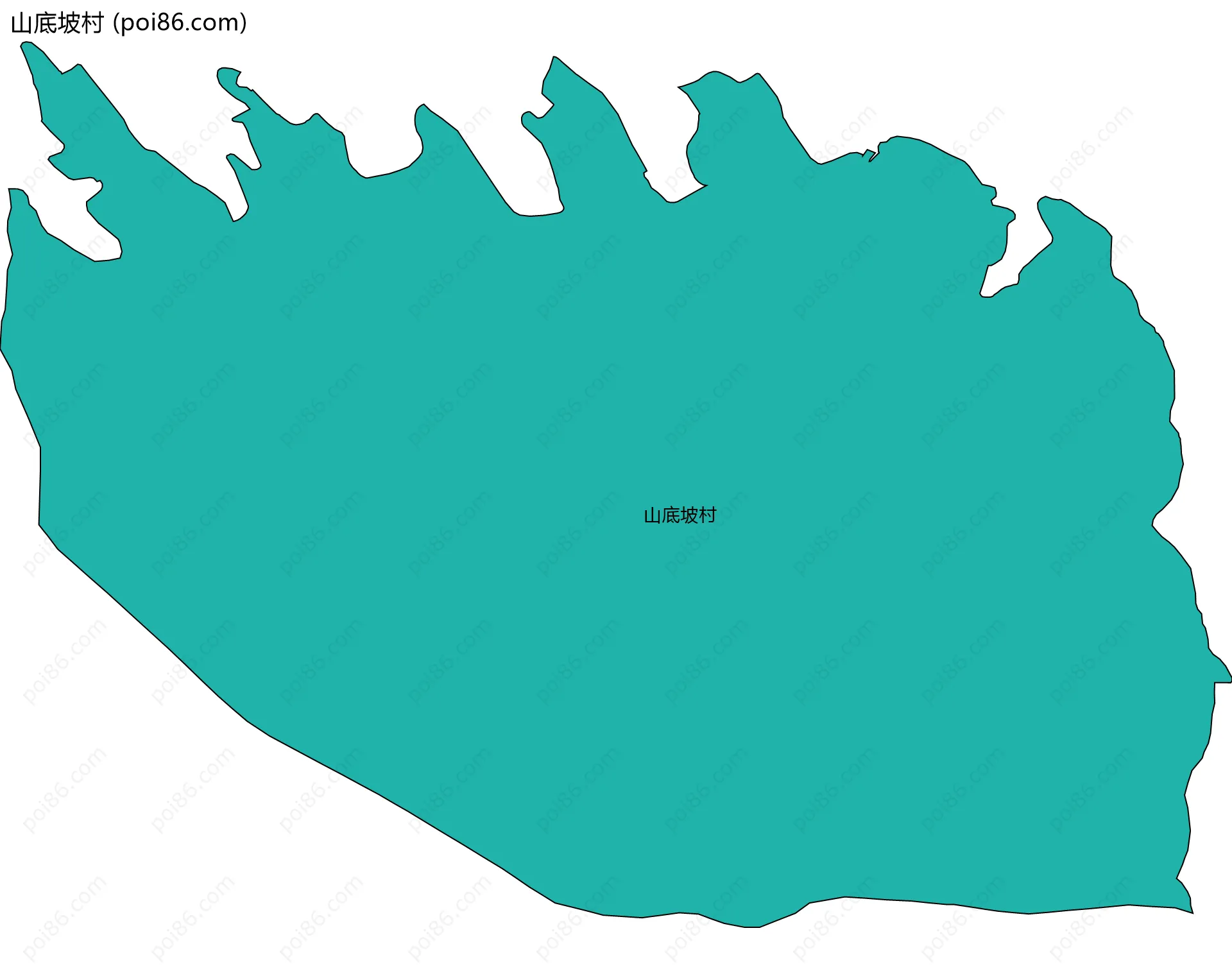 山底坡村边界地图