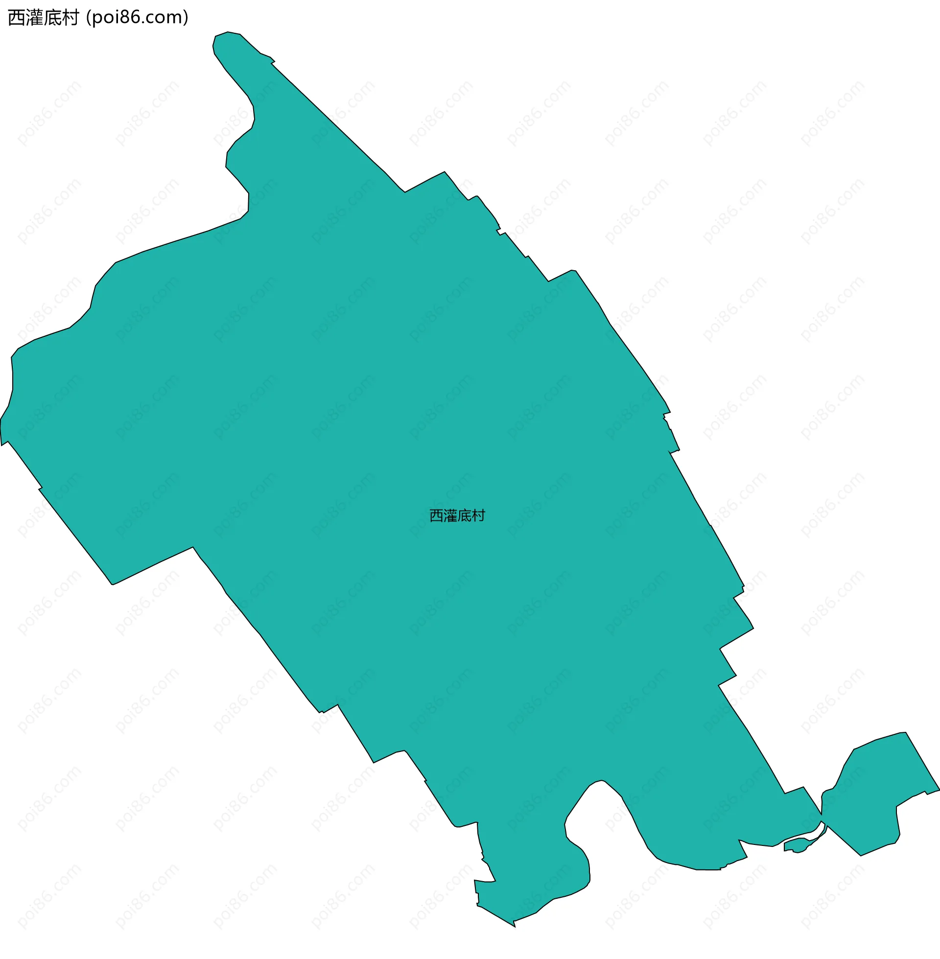 西灌底村边界地图