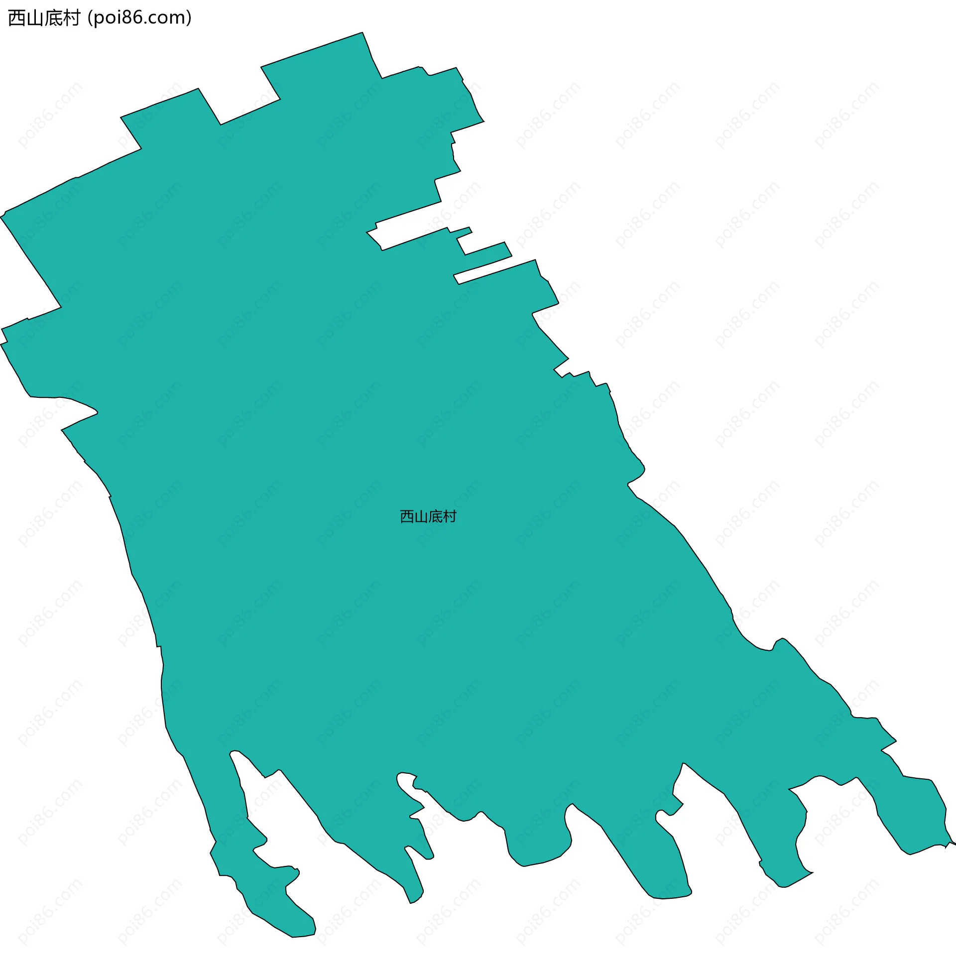 西山底村边界地图