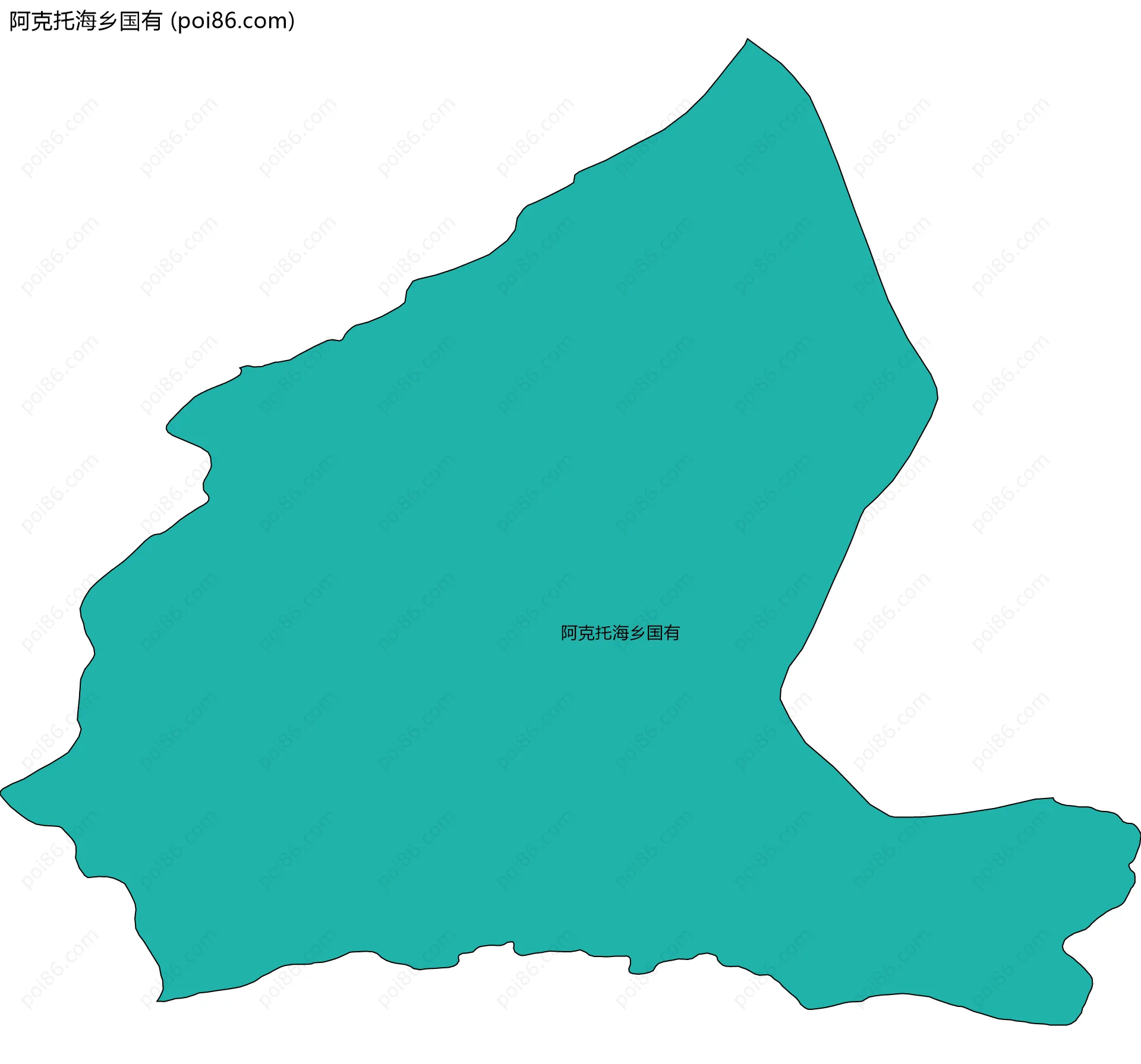 阿克托海乡国有边界地图