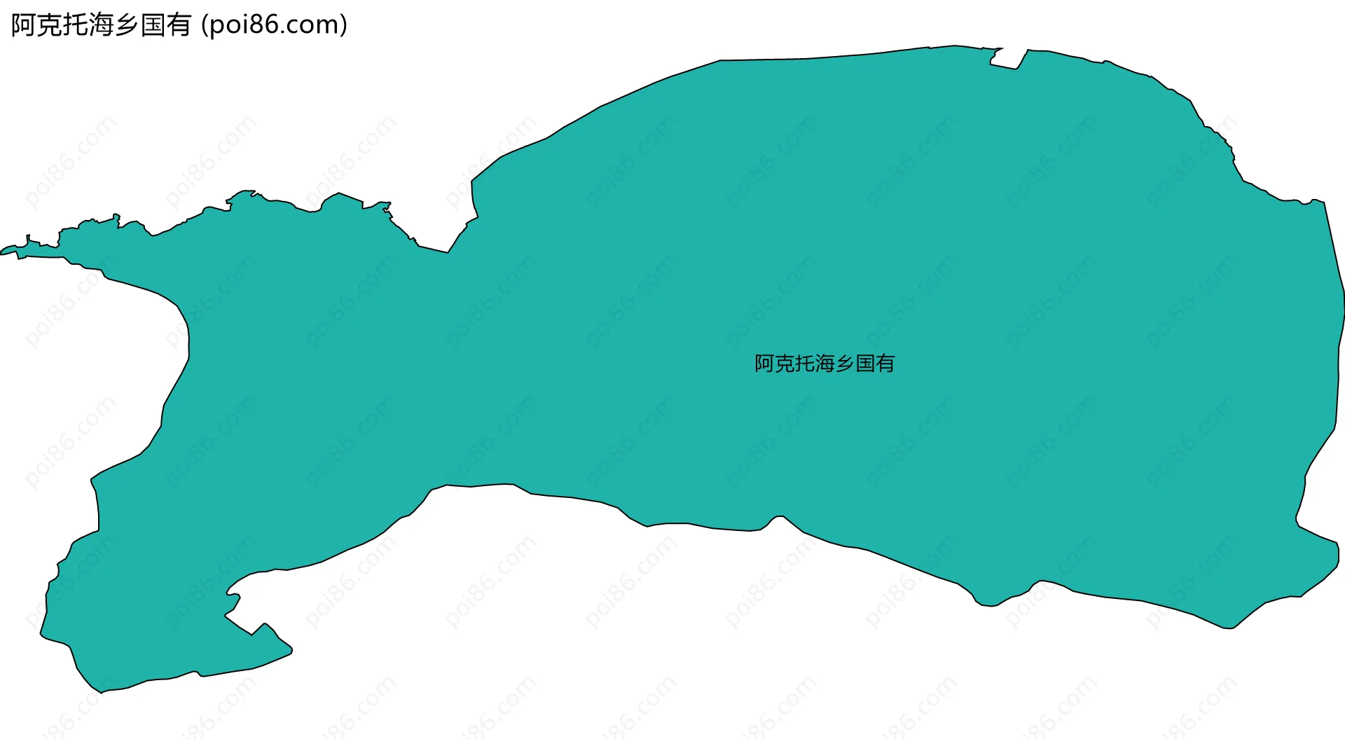 阿克托海乡国有边界地图