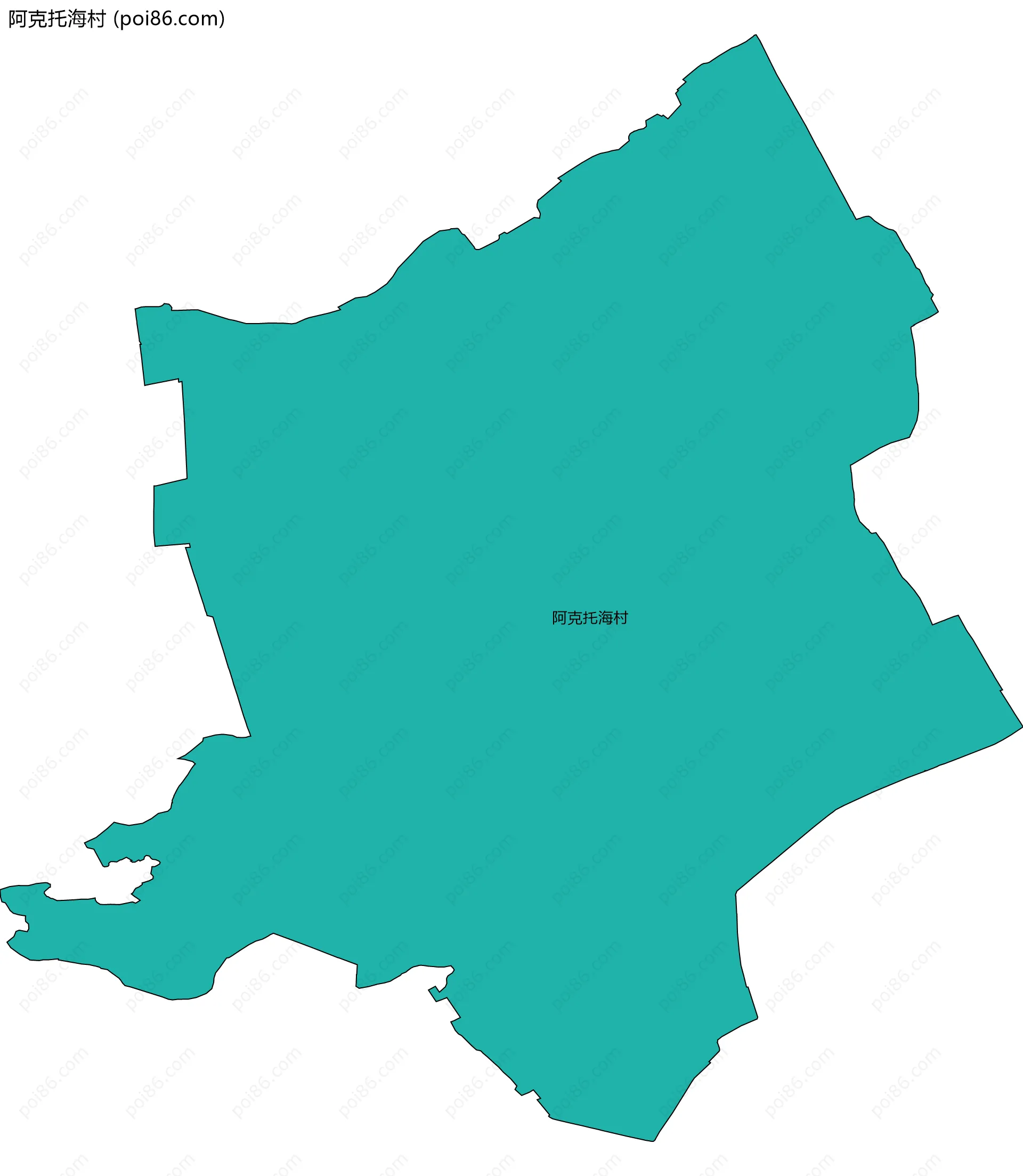 阿克托海村边界地图
