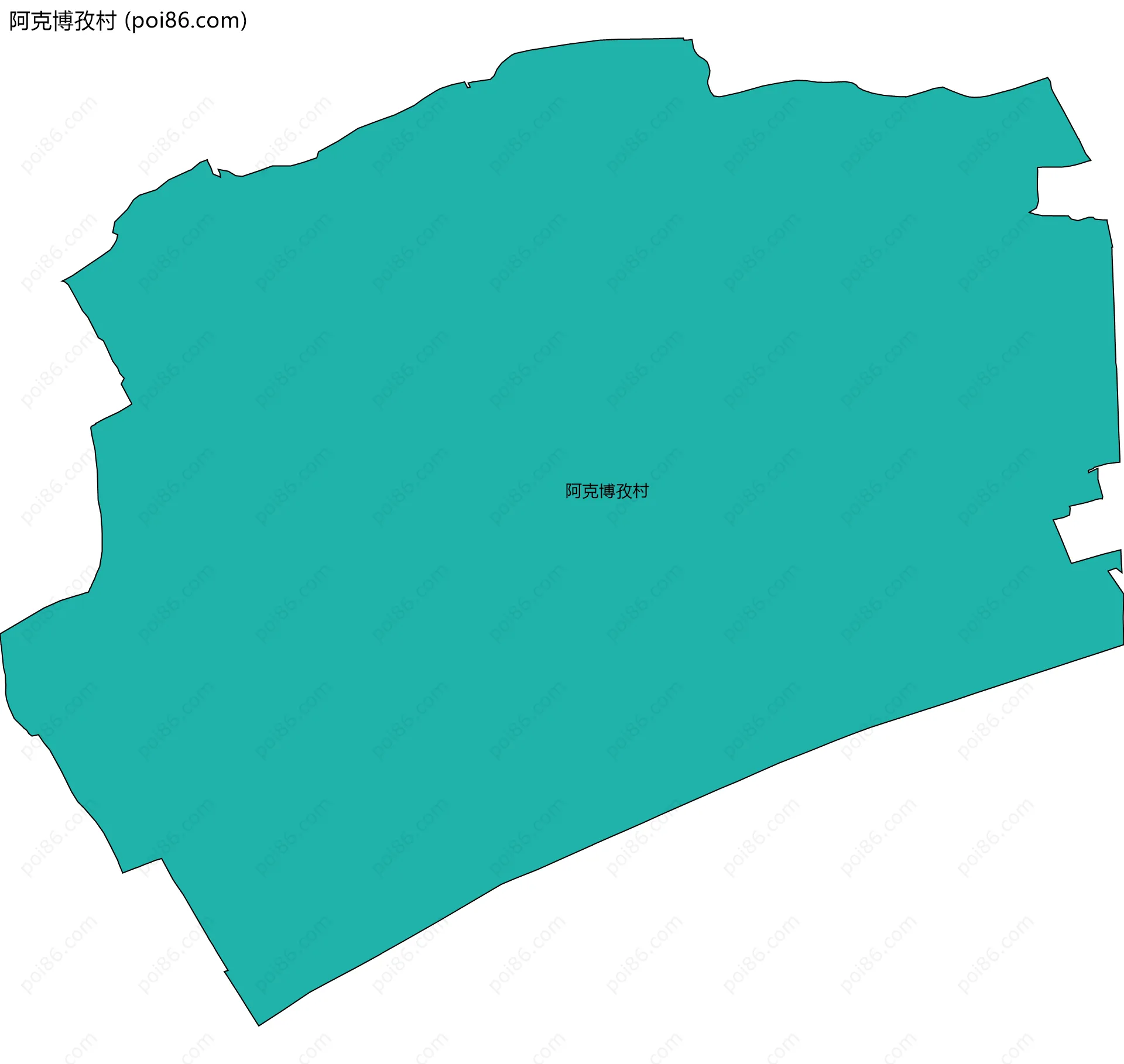 阿克博孜村边界地图