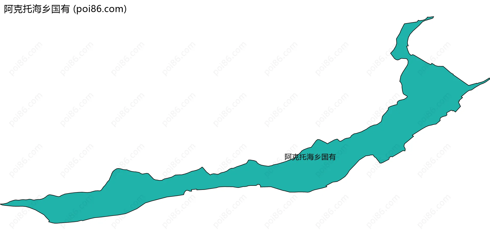 阿克托海乡国有边界地图