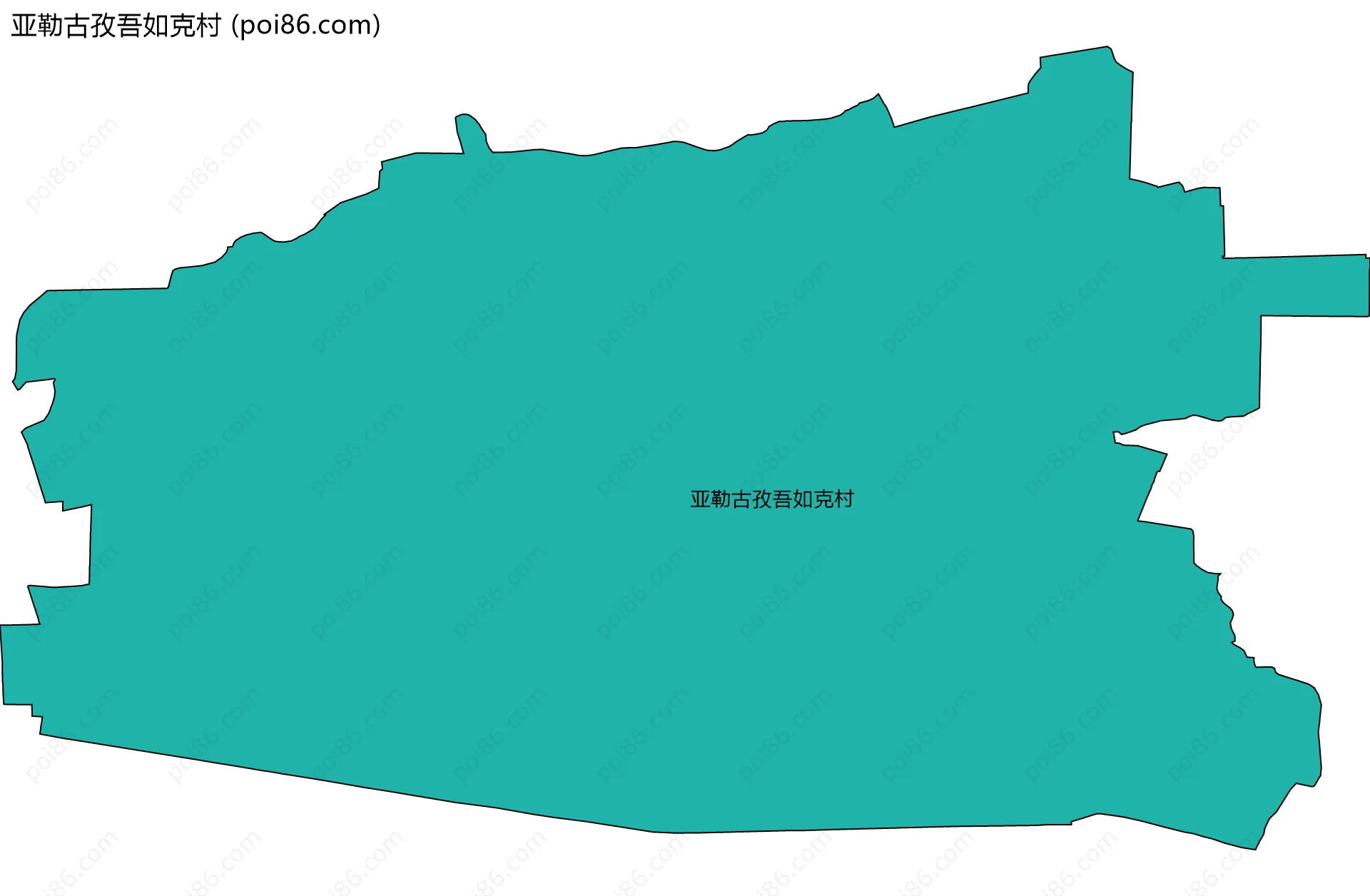 亚勒古孜吾如克村边界地图