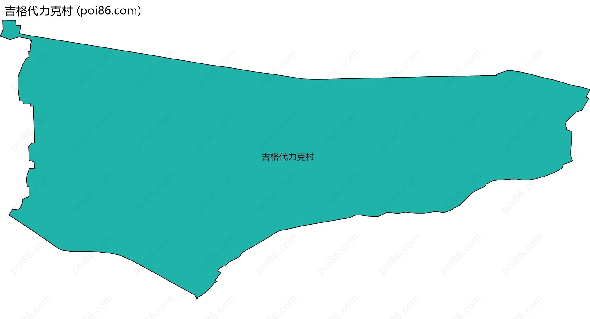 吉格代力克村边界地图