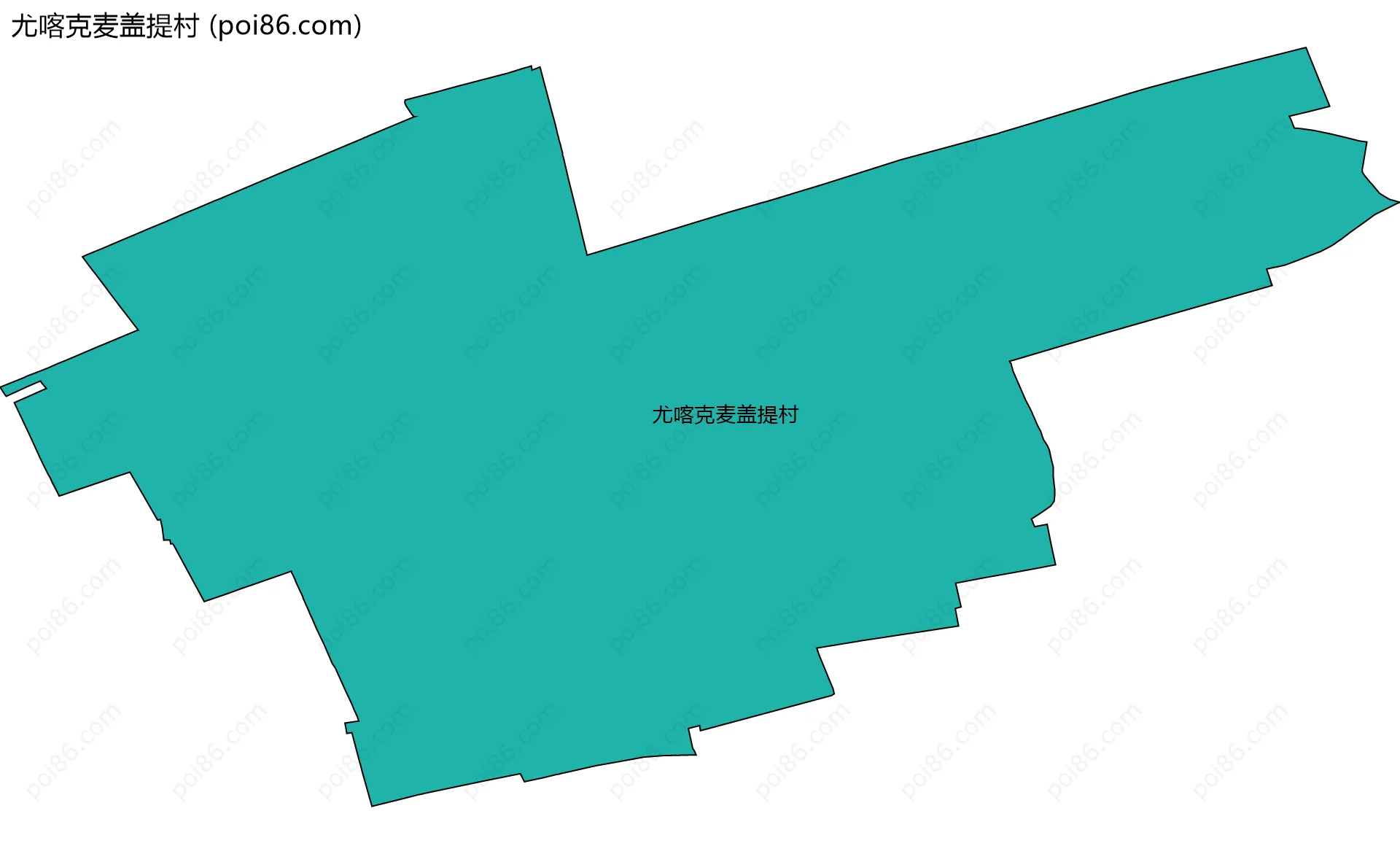 尤喀克麦盖提村边界地图