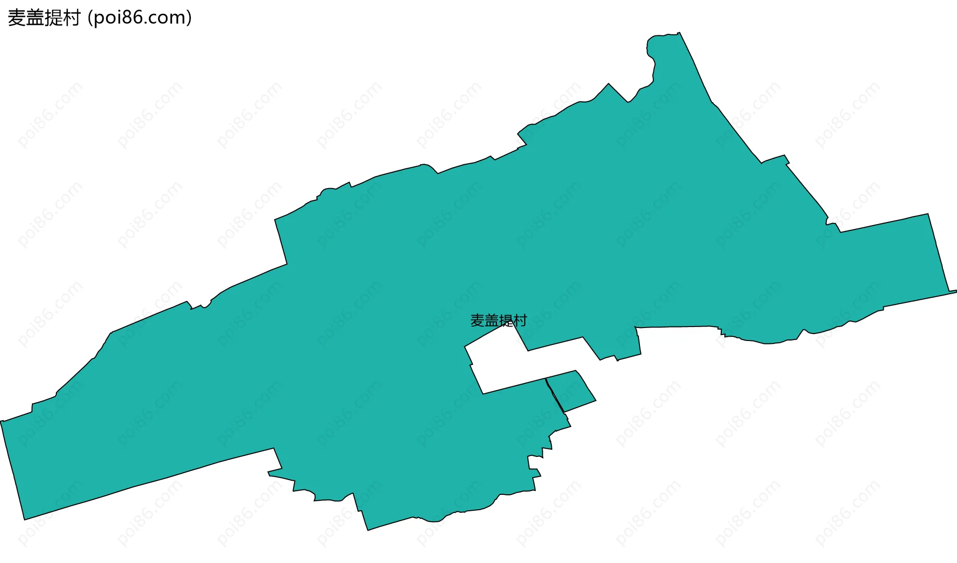 麦盖提村边界地图