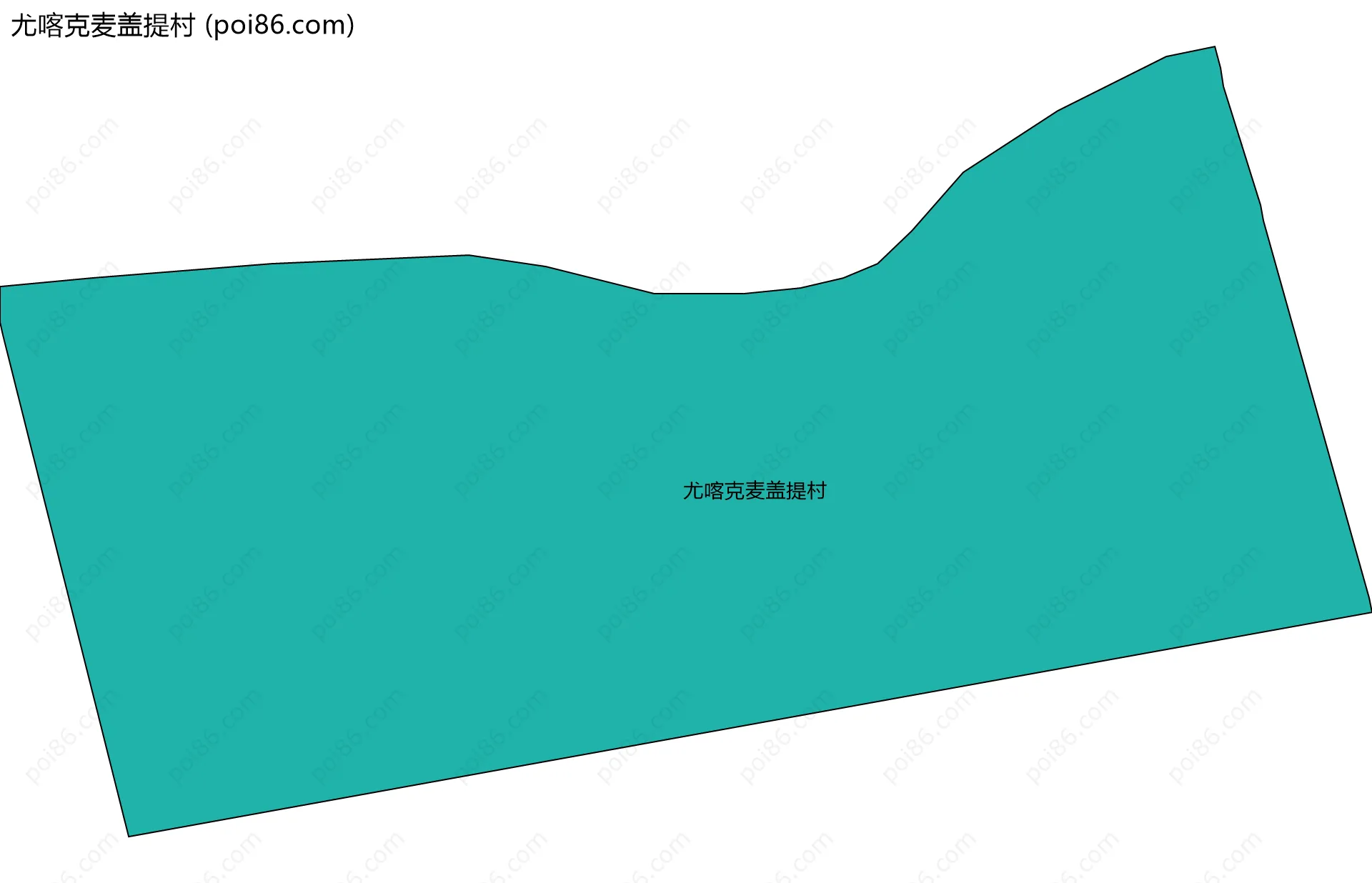 尤喀克麦盖提村边界地图