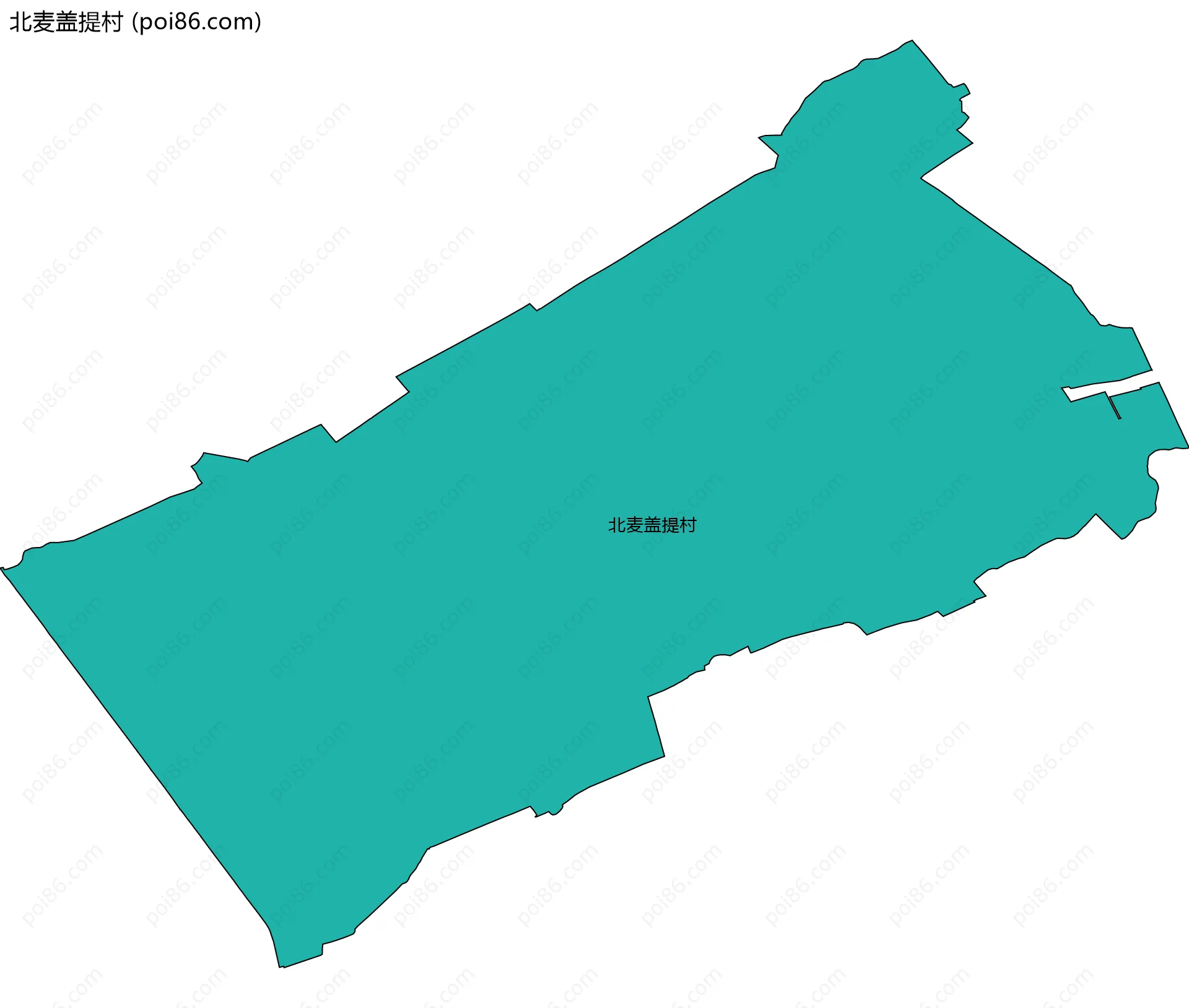 北麦盖提村边界地图