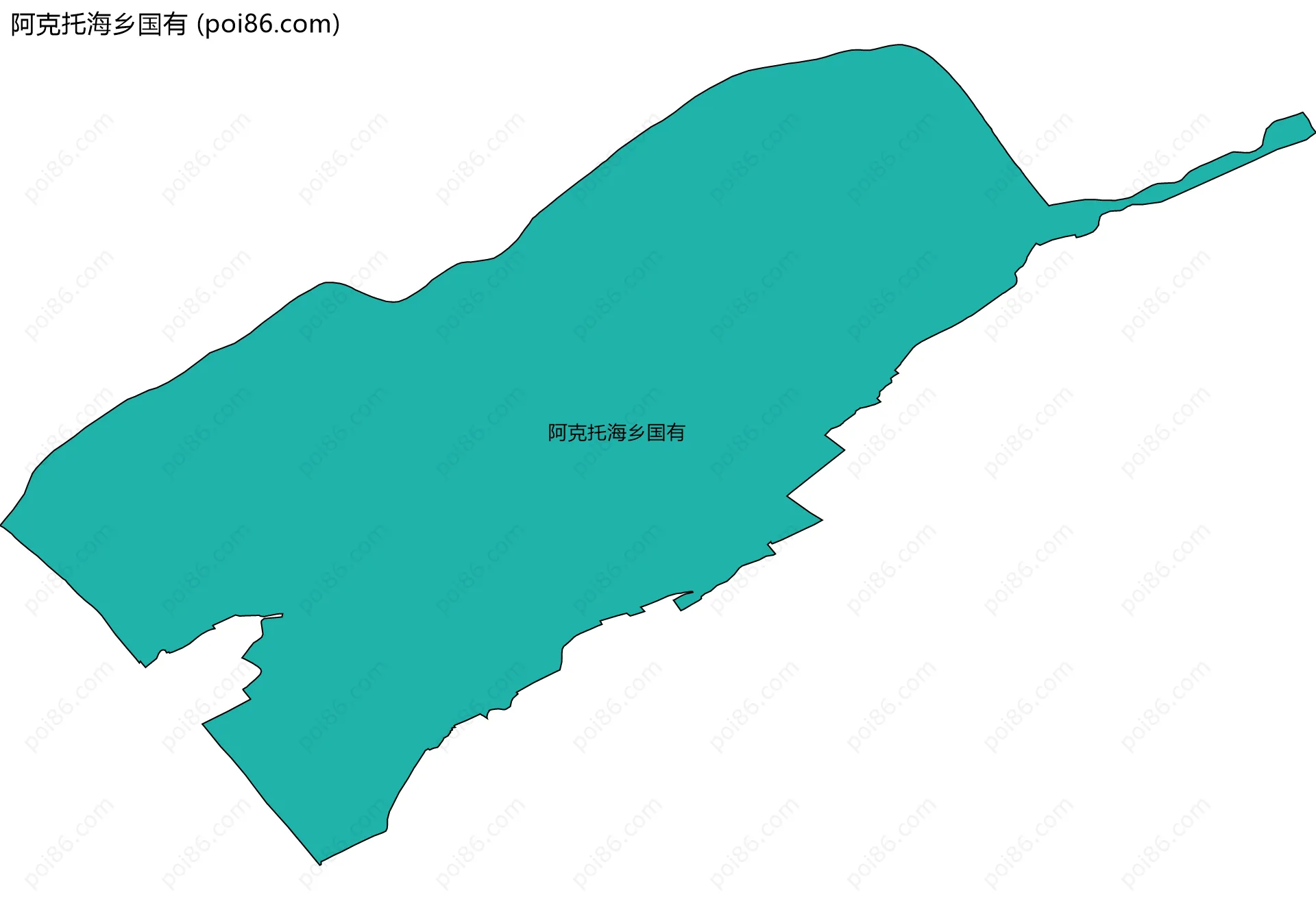 阿克托海乡国有边界地图
