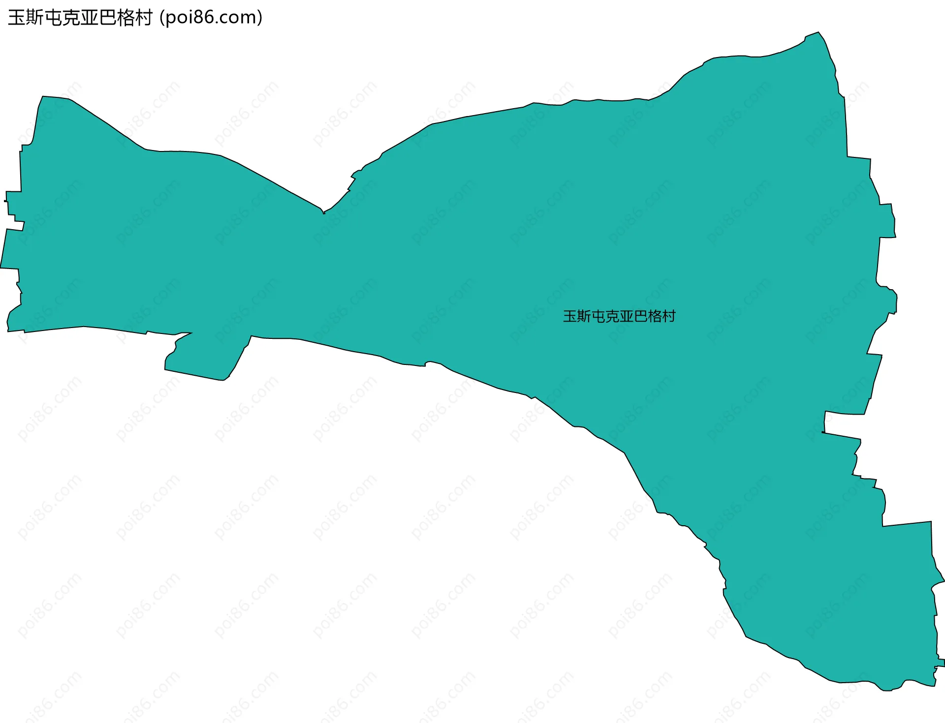 玉斯屯克亚巴格村边界地图