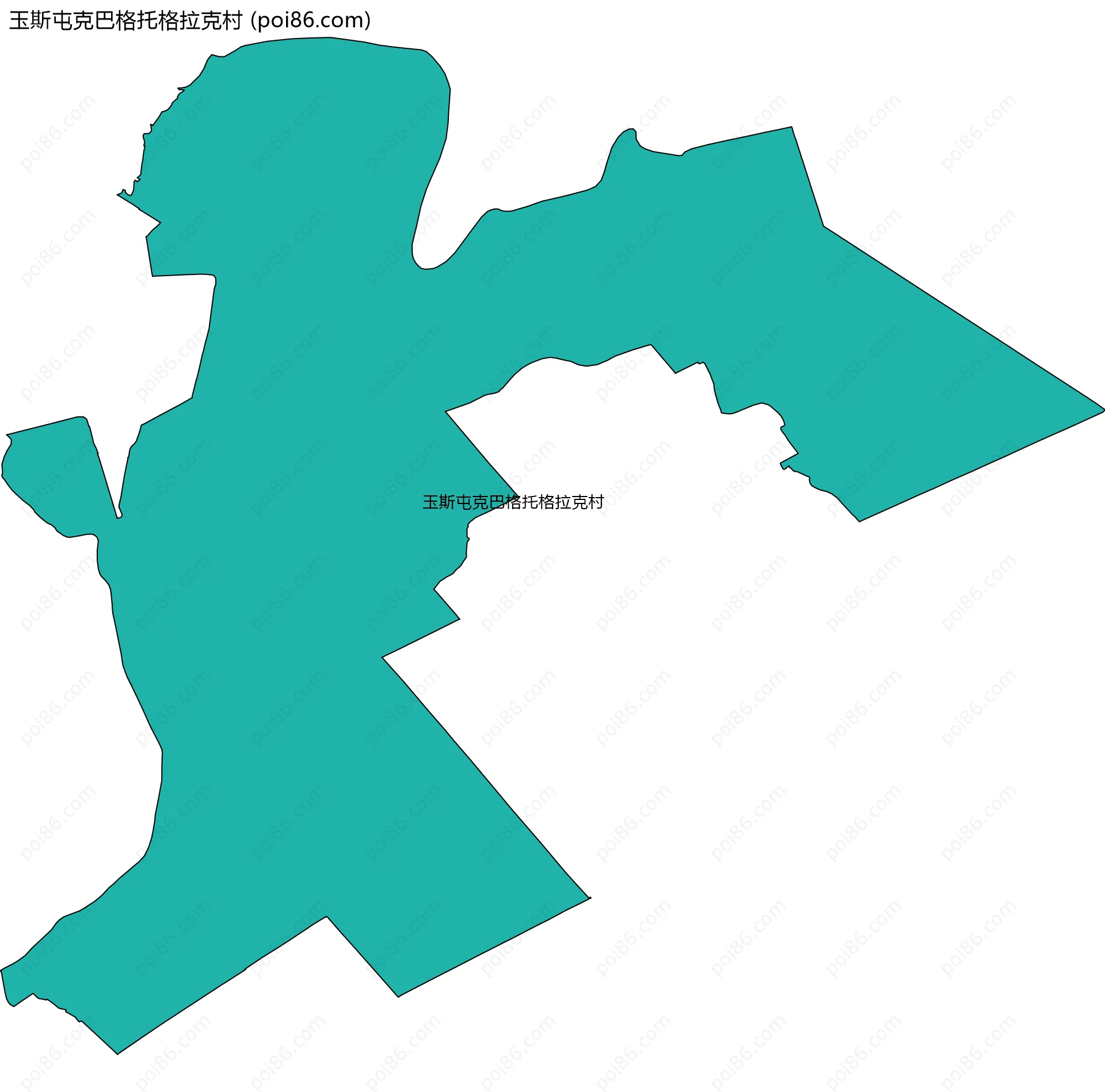 玉斯屯克巴格托格拉克村边界地图