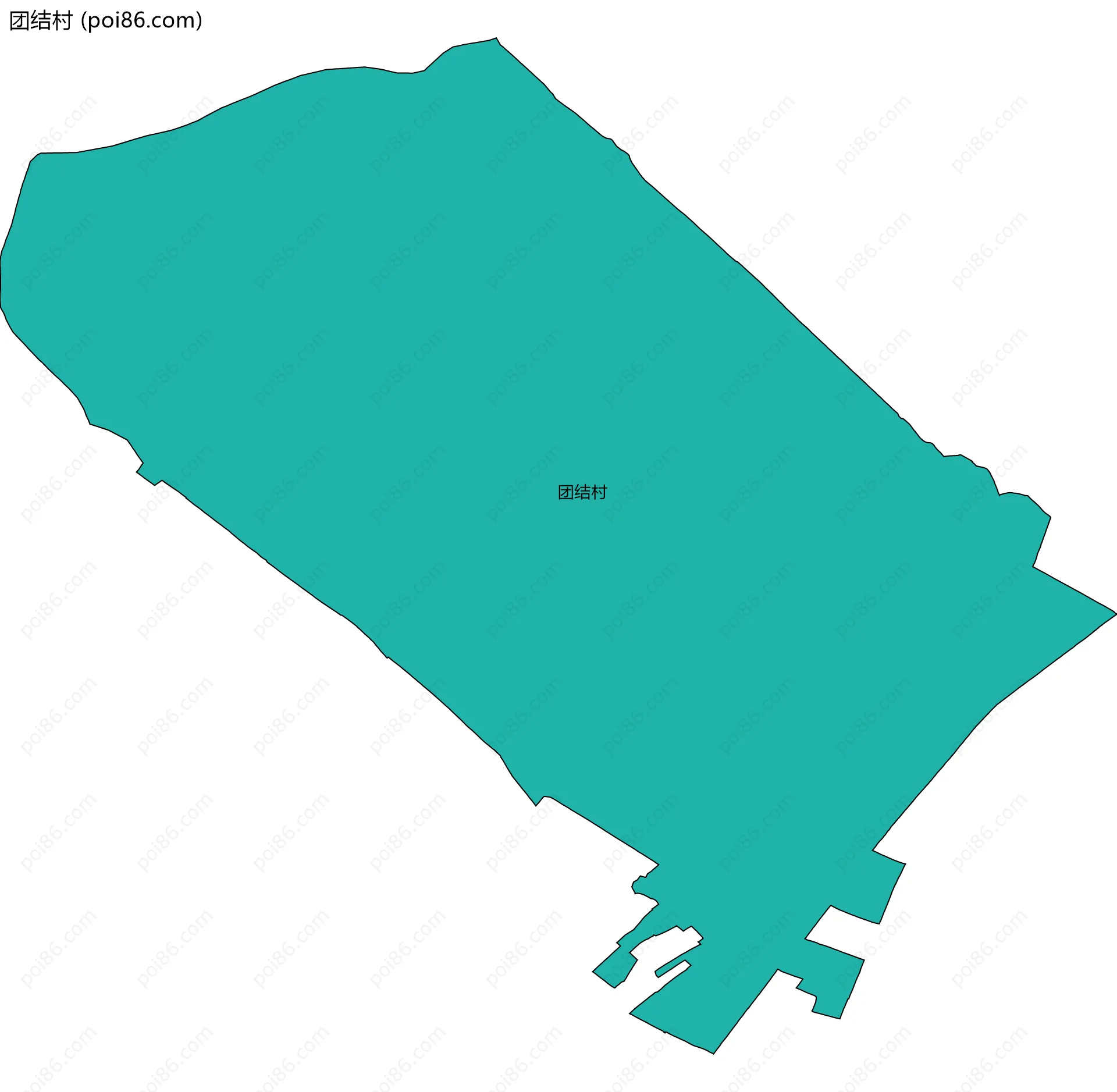 团结村边界地图